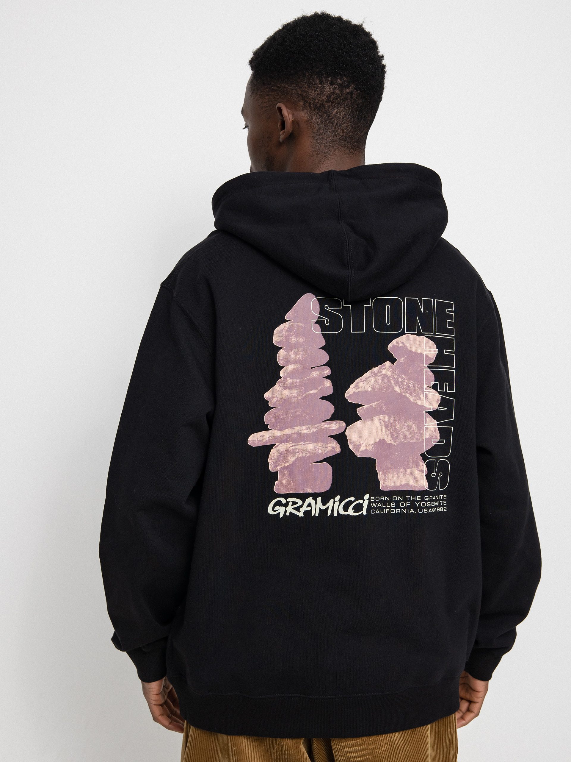 Mikina s kapucňou Gramicci Stoneheads HD (black)