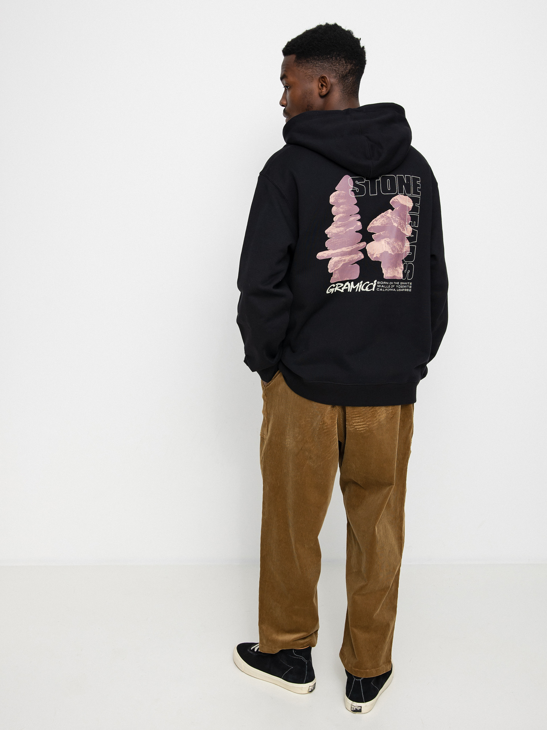 Mikina s kapucňou Gramicci Stoneheads HD (black)