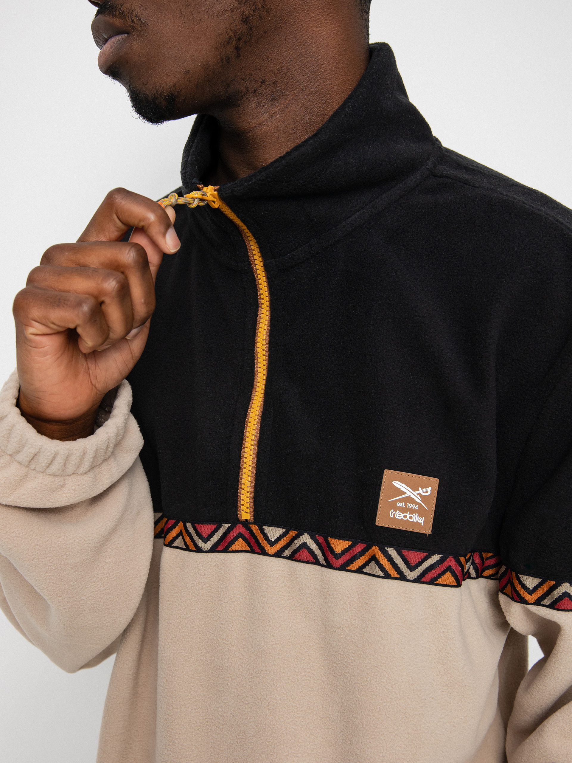 Pánsky Flisová mikina Iriedaily Monte Noe Troyer (khaki)