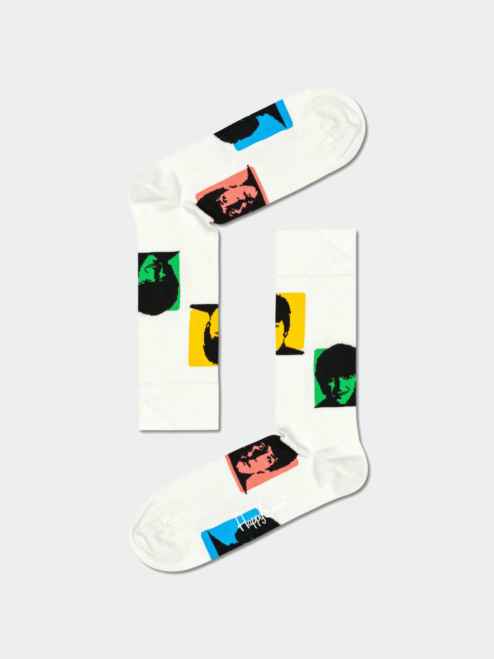 Ponožky Happy Socks The Beatles Silhouettes (white)