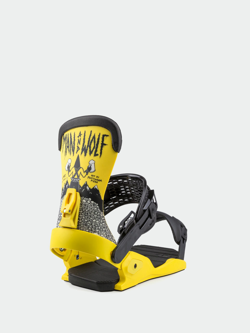 Snowboardové viazanie Drake Fifty Man&Wolf (yellow)