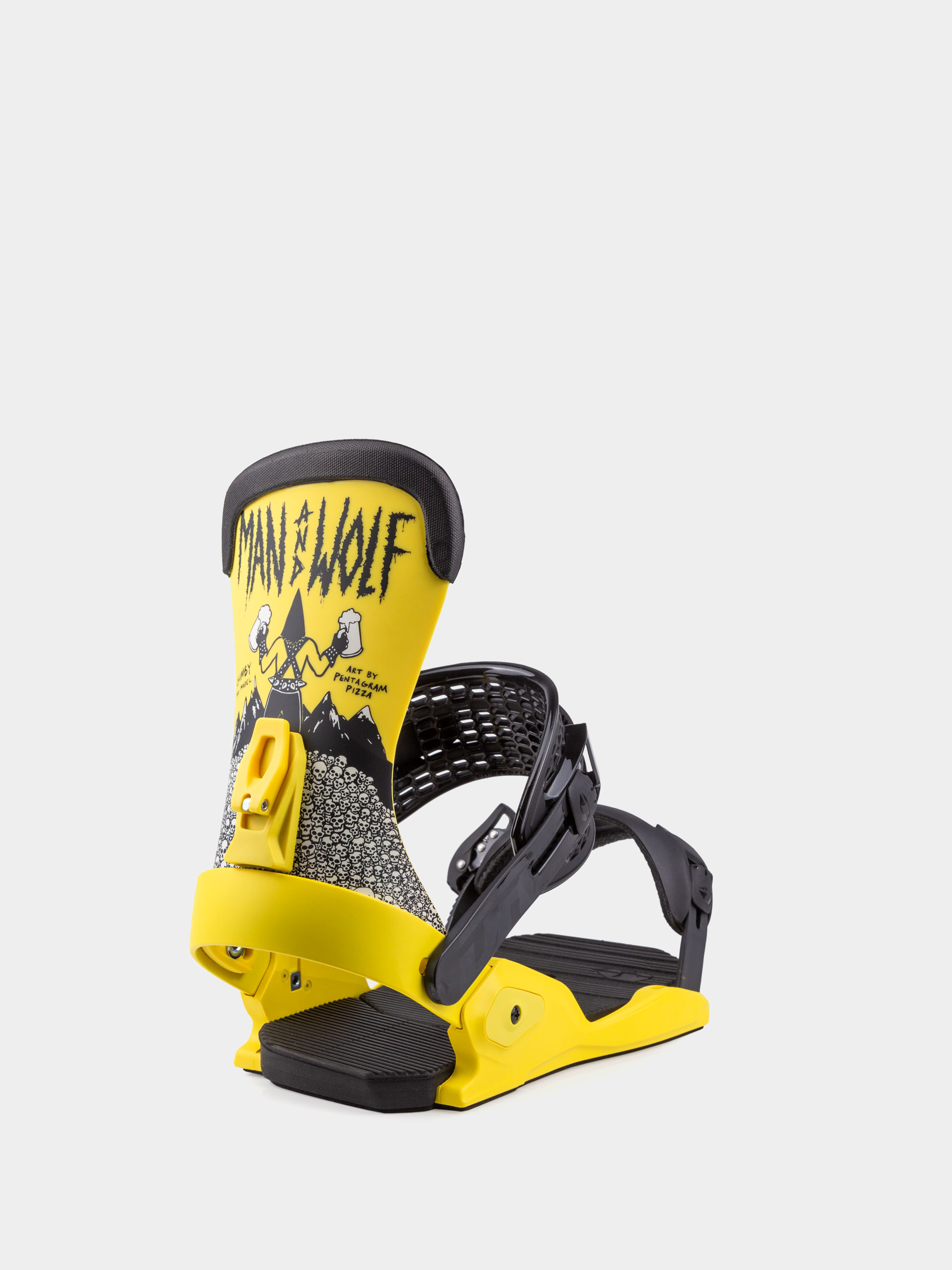 Pánske Snowboardové viazanie Drake Fifty Man&Wolf (yellow)