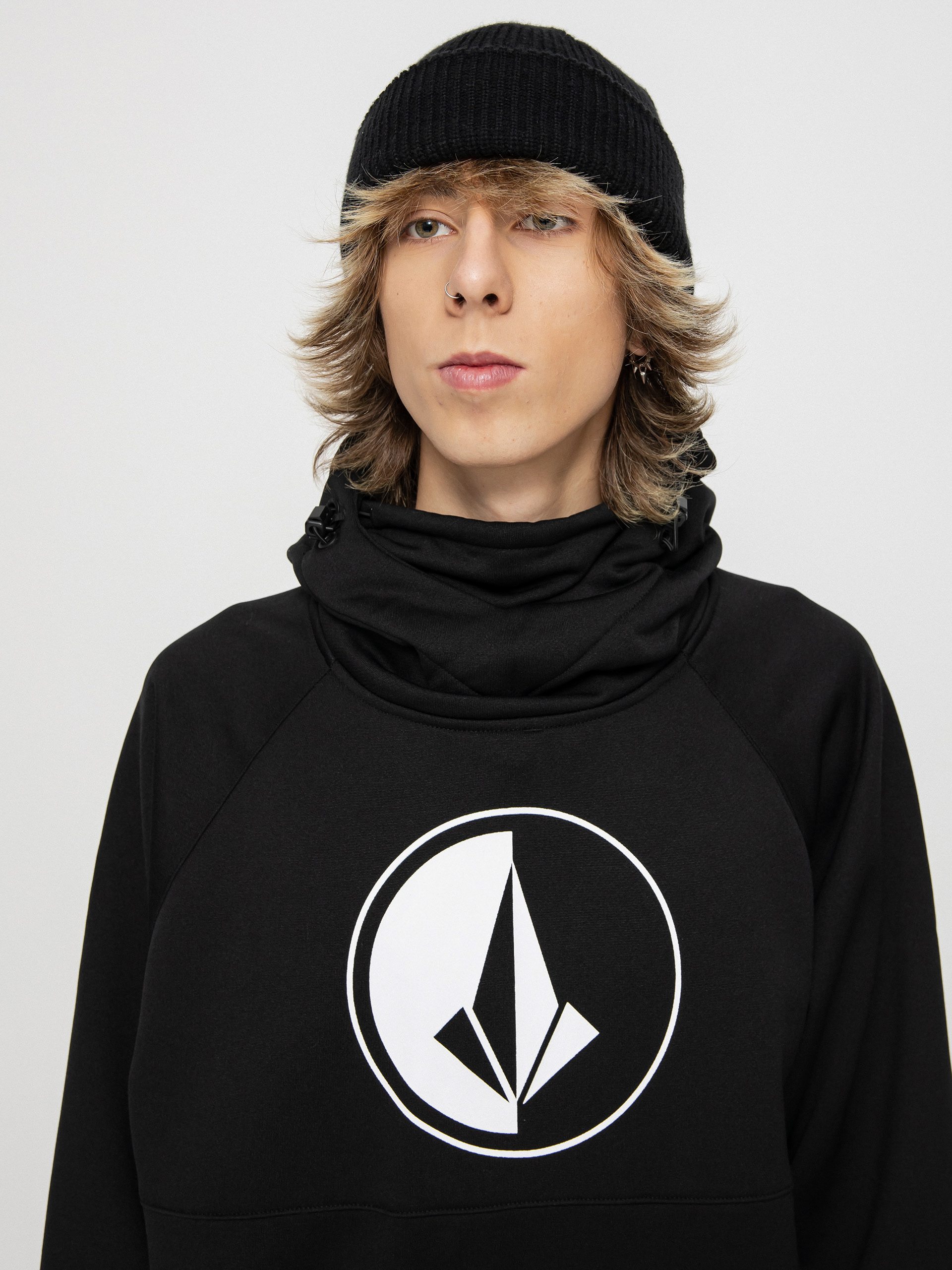 Mikina s kapucňou Volcom Hydro Riding HD (black)