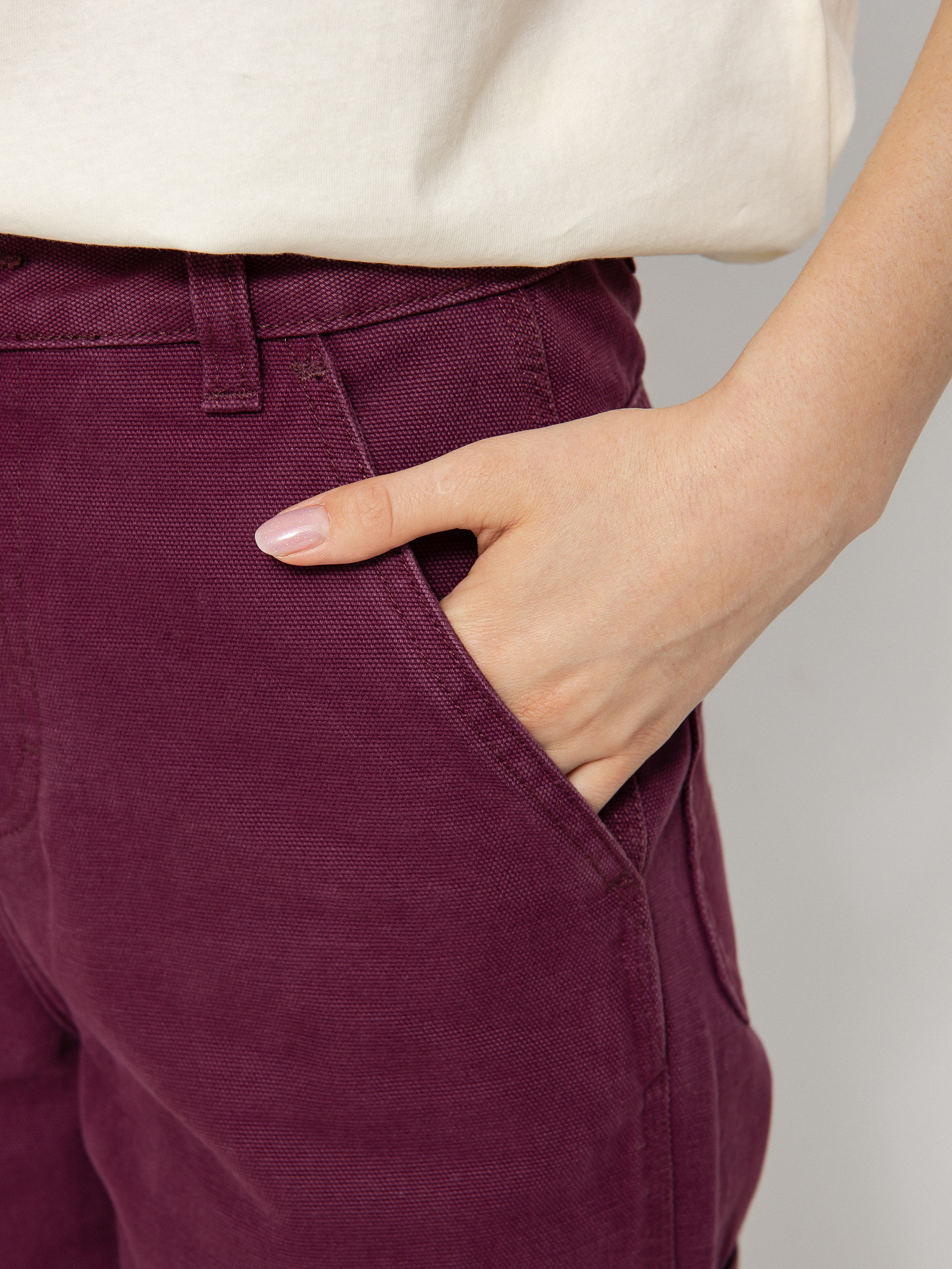 Nohavice Dickies Duck Canvas Wmn (grape wine)