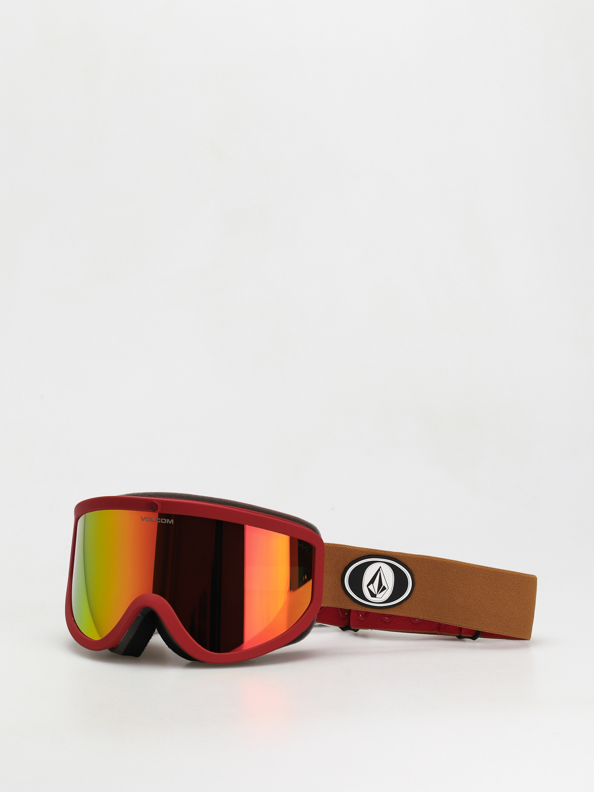 Snowboardové okuliare Volcom Footprints (red/charamel red chrome)