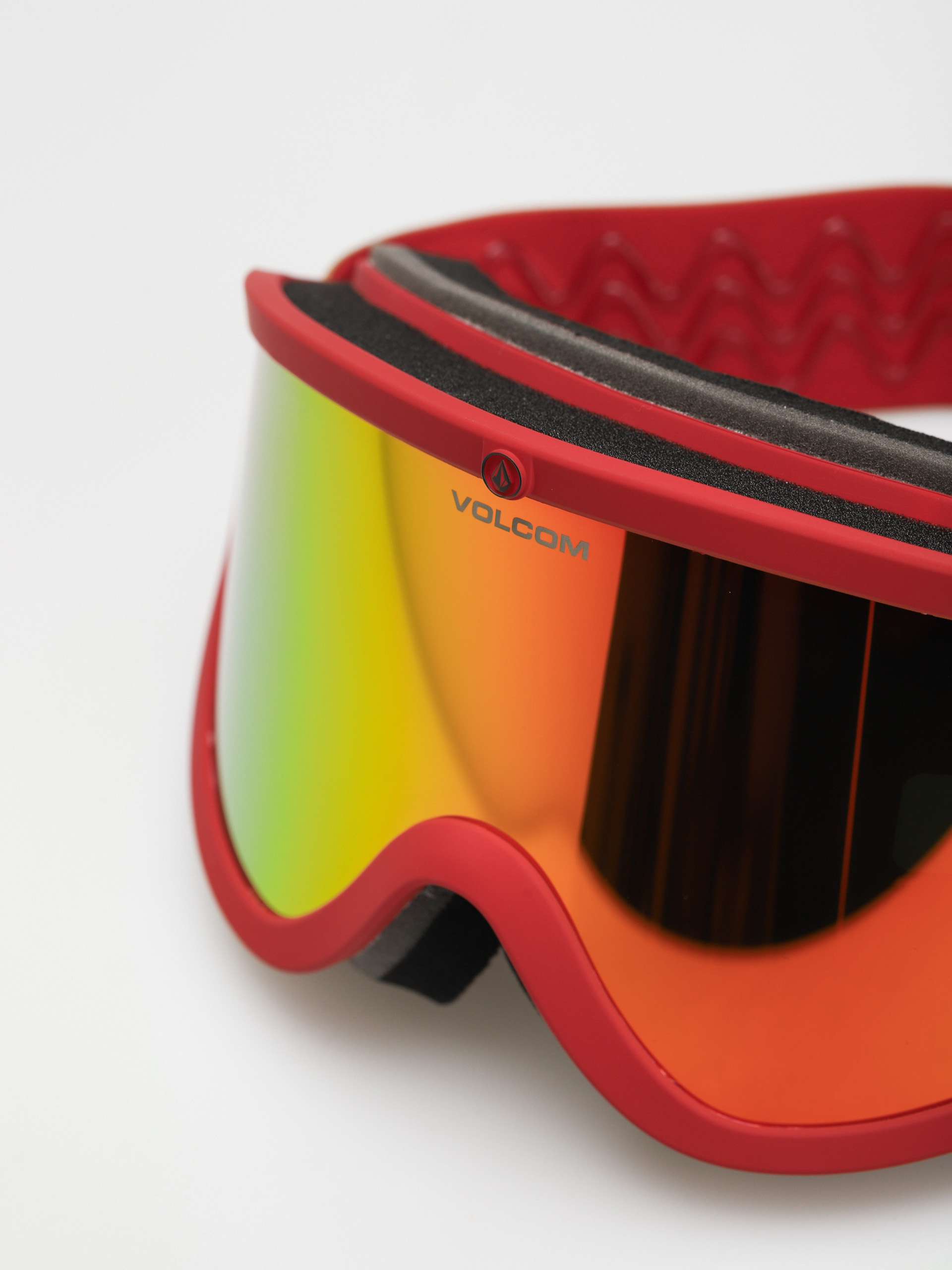 Snowboardové okuliare Volcom Footprints (red/charamel red chrome)