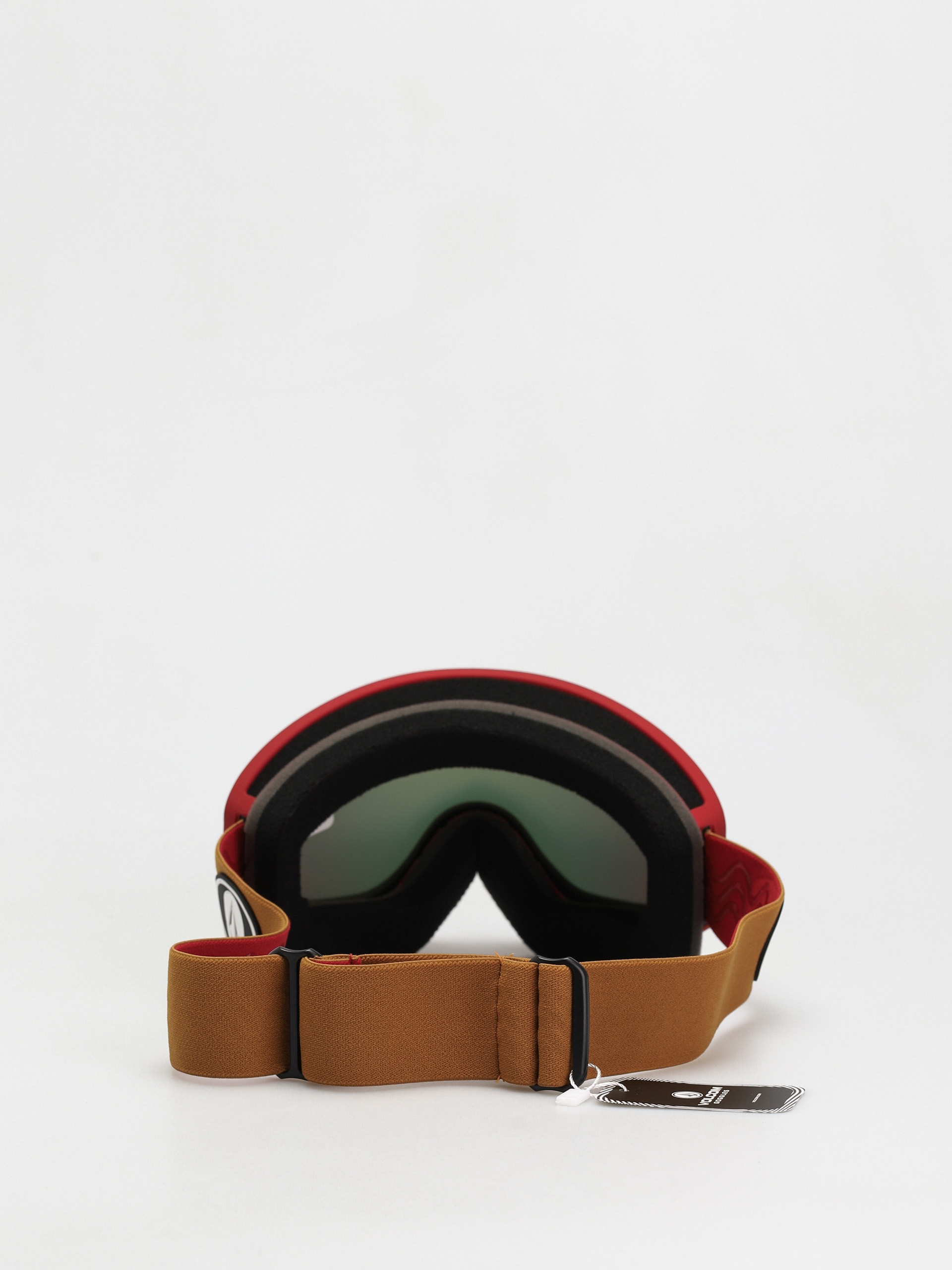 Snowboardové okuliare Volcom Footprints (red/charamel red chrome)