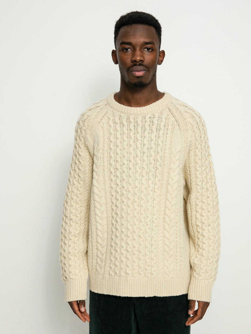 Sveter Patagonia Recycled Wool Cable Knit (natural)