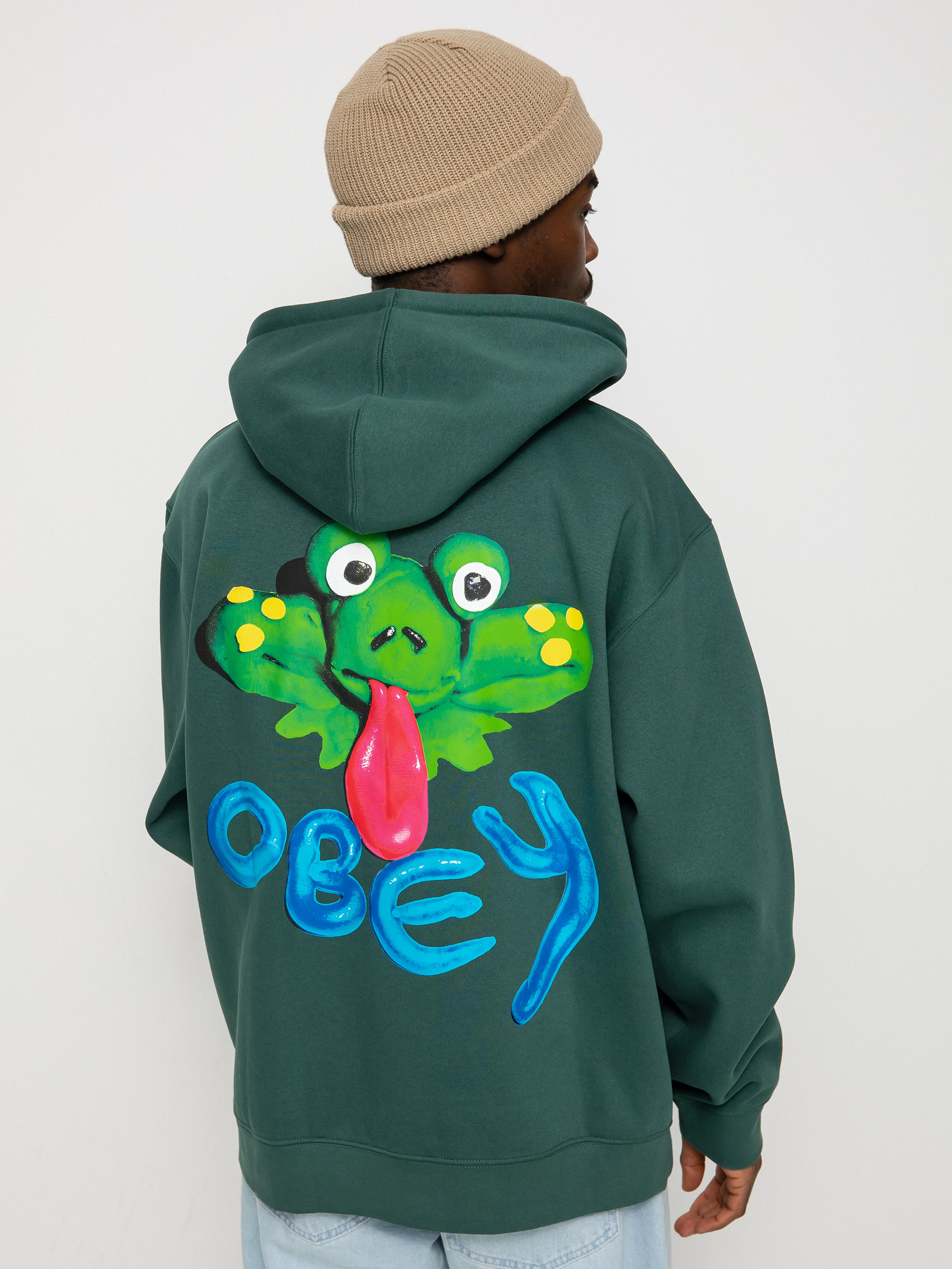 Mikina OBEY Obey Clay Frog (dark cedar)