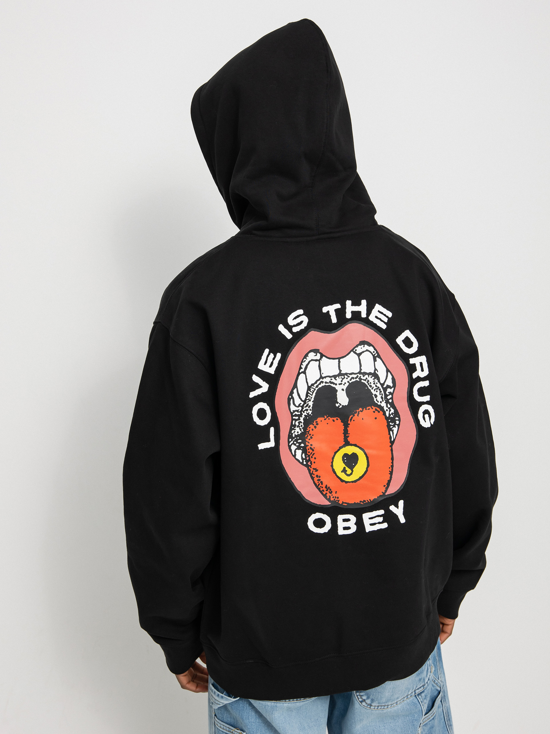 Mikina OBEY Love Is The Drug (black)