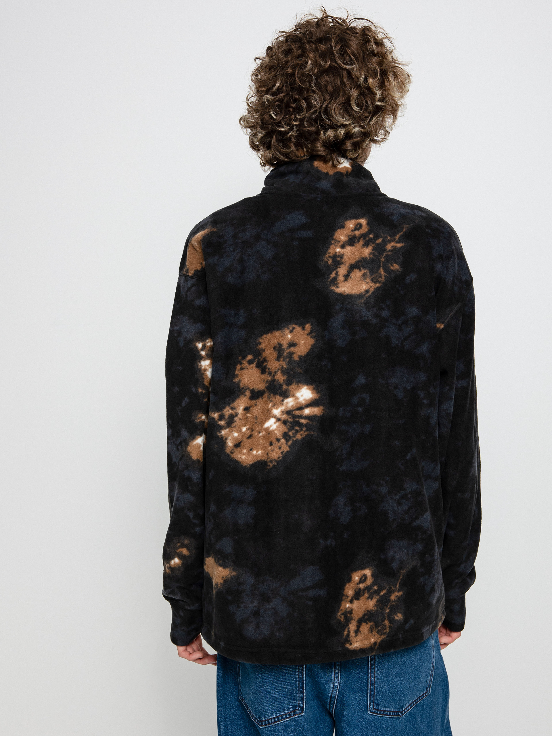 Mikina s kapucňou Volcom V Science 1/2 Zip (bleach black)