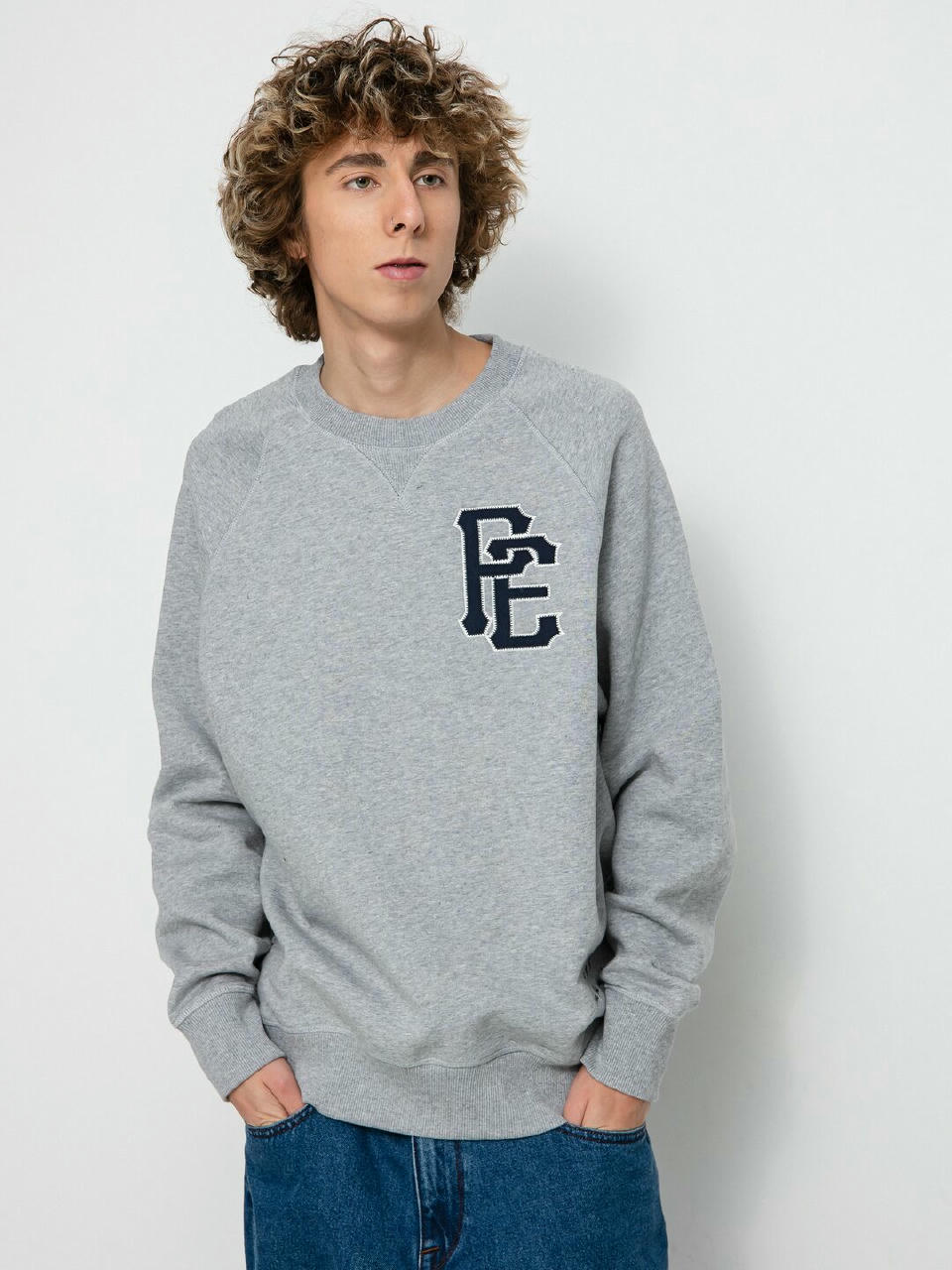 Mikina Element Pexe Crest Crew (grey heather)