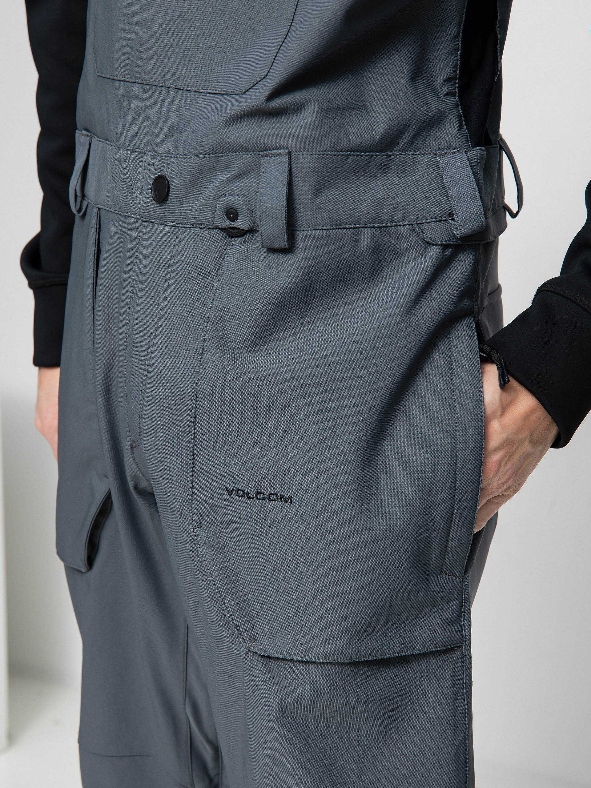 Pánske Snowboardové nohavice Volcom Roan Bib Overall (dark grey)