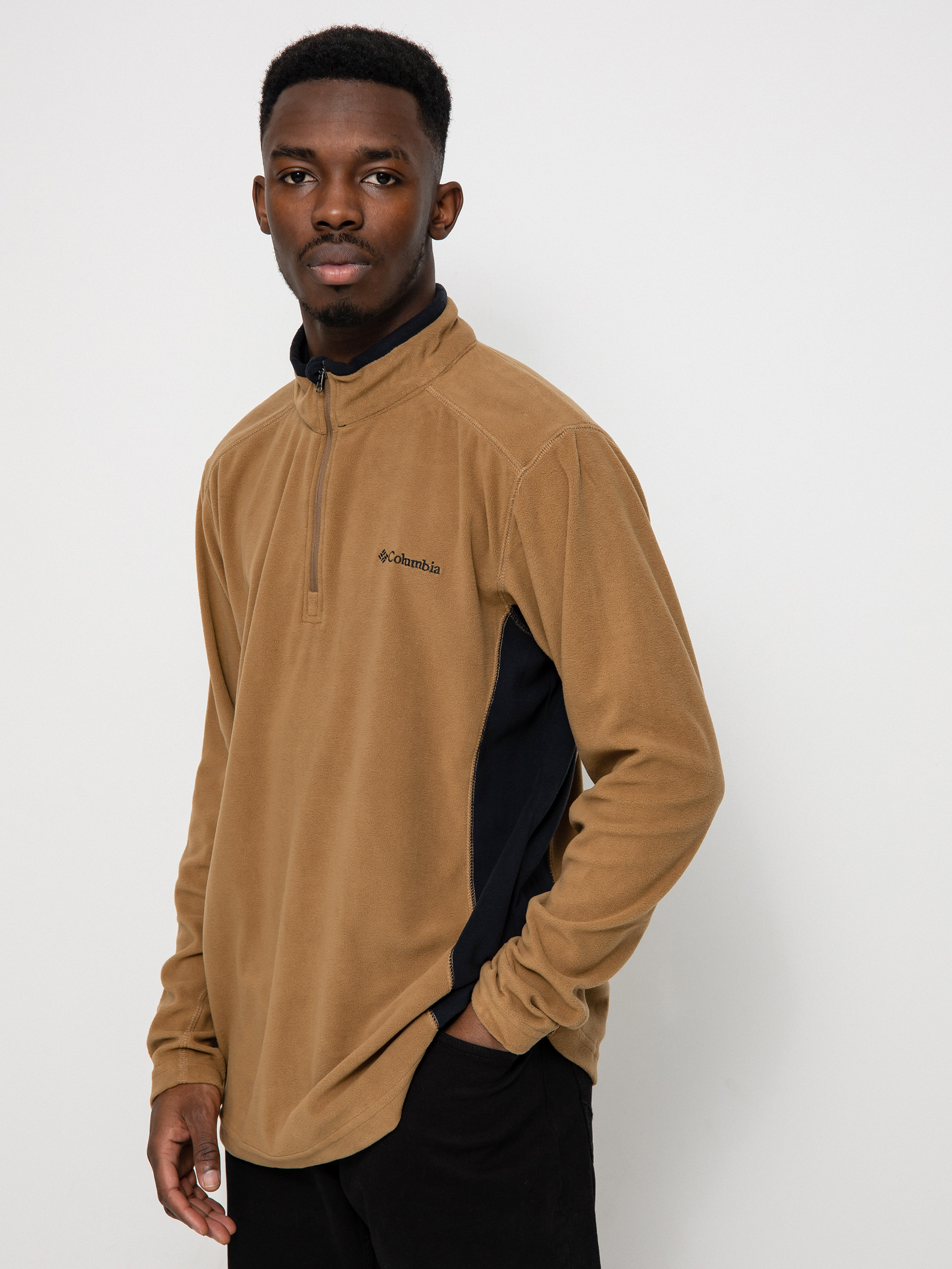 Pánsky Flísová mikina Columbia Klamath Range II Half Zip (delta black)