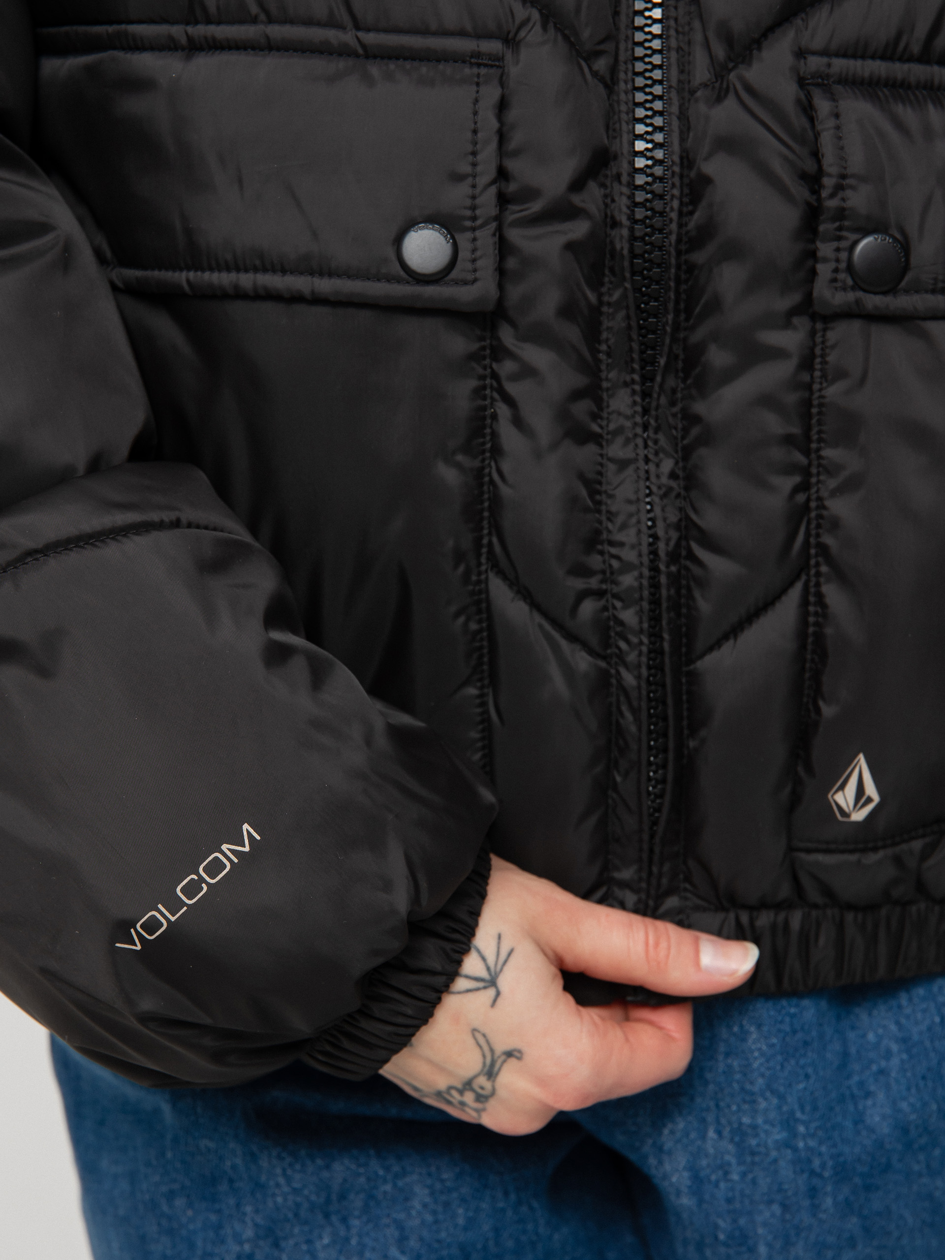 Bunda Volcom Down'N Puff Reversible Wmn (black)