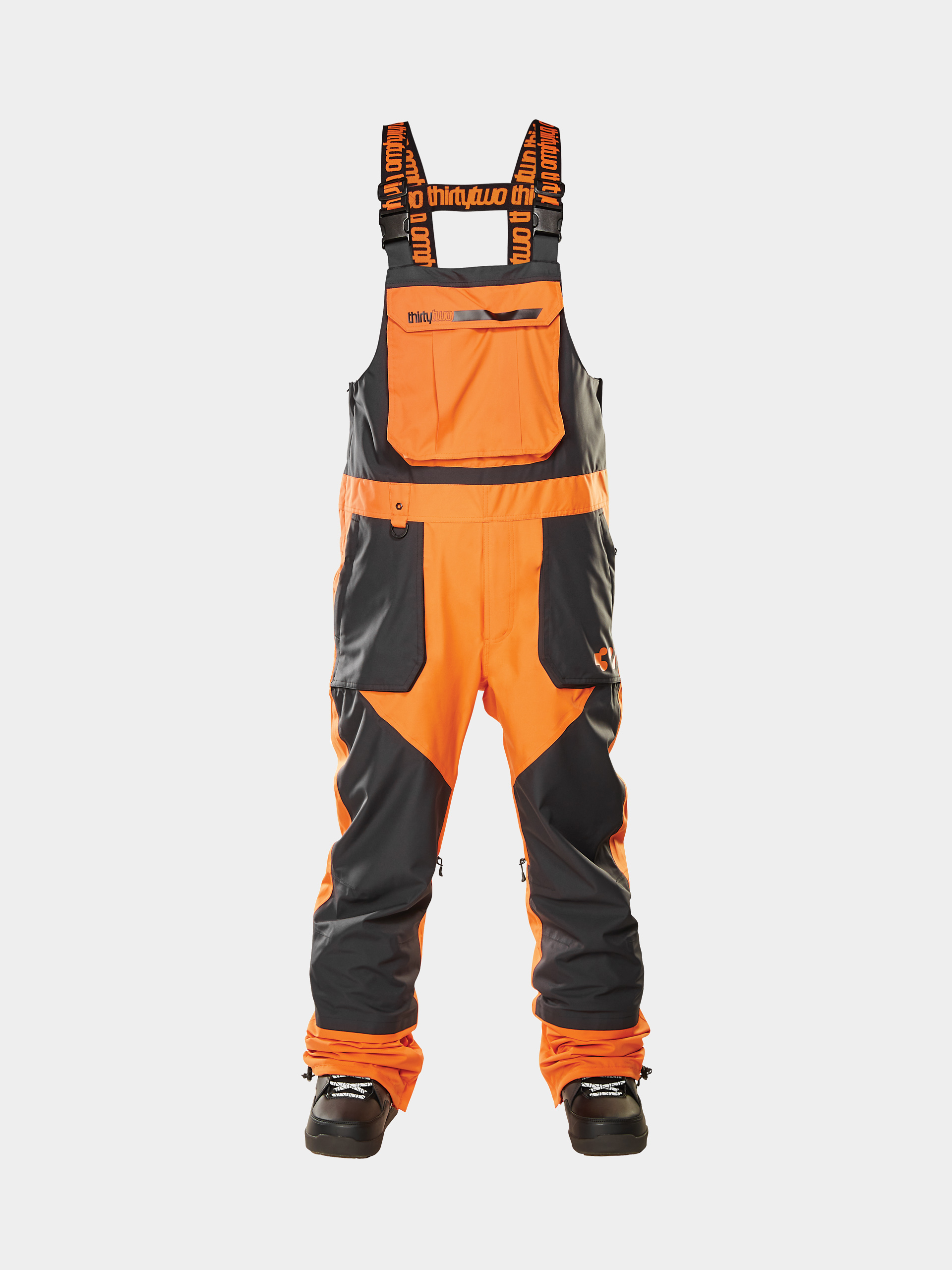 Pánske Snowboardové nohavice ThirtyTwo Basement Bib (orange)