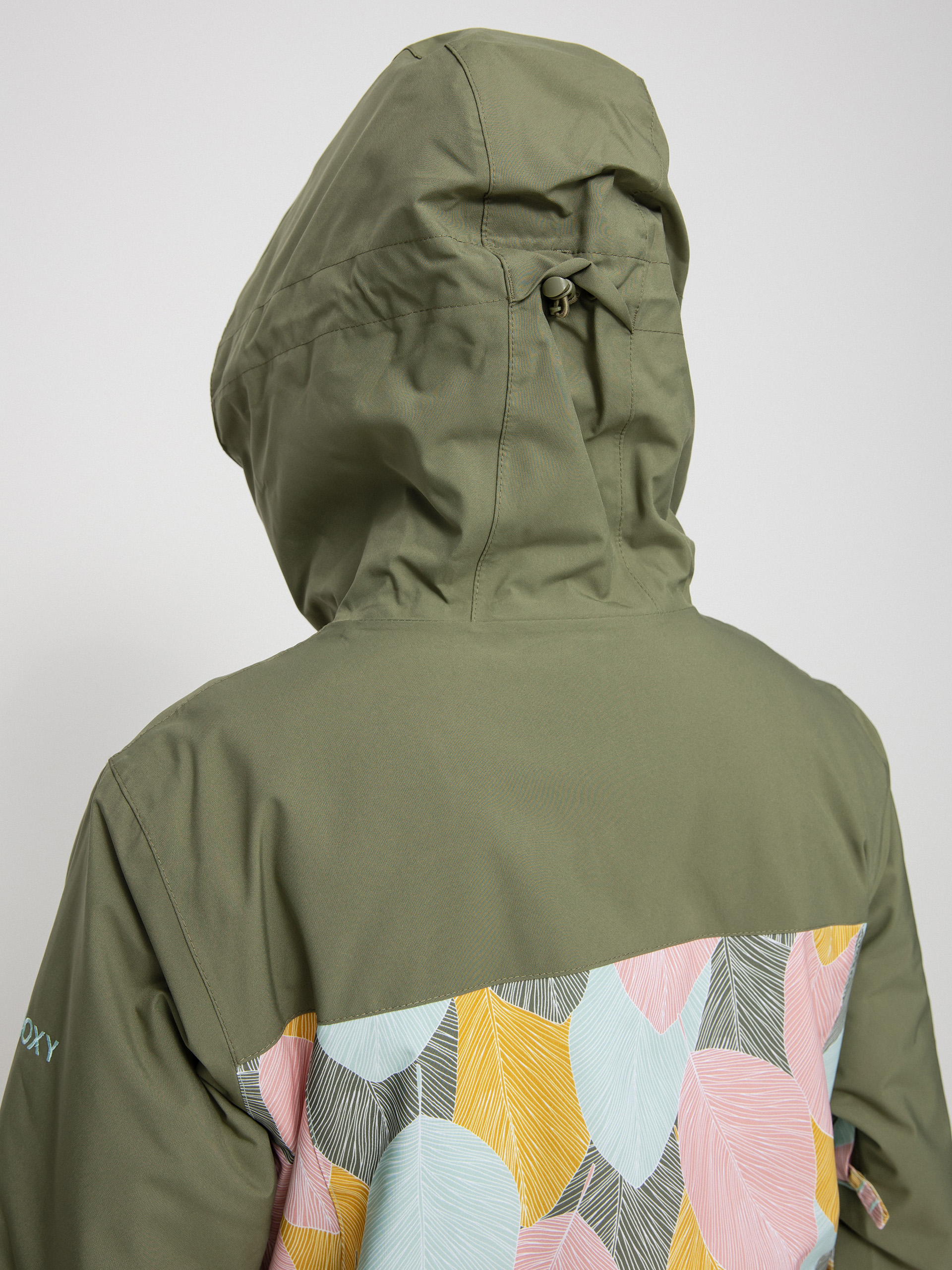 Dámska Snowboardová bunda Roxy Galaxy Print Block (deep lichen green la palmeraie)