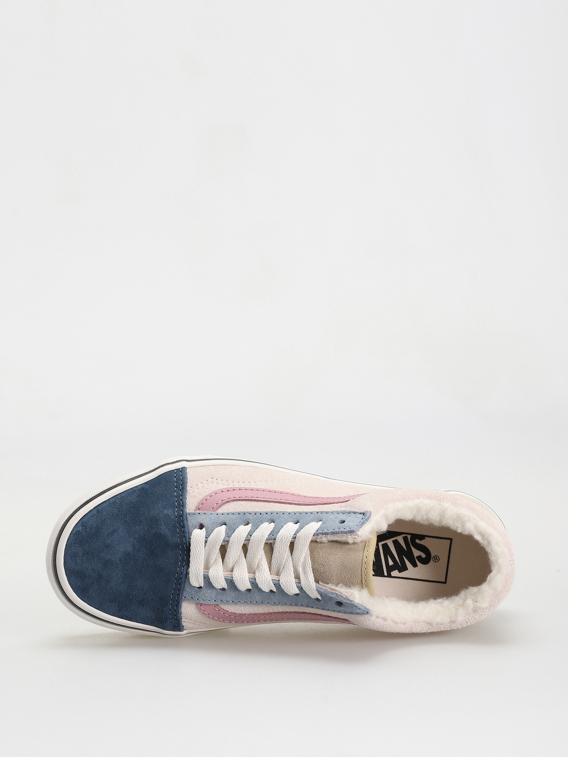 Topánky Vans Old Skool Stackform (pig suede/sherpa multi color)