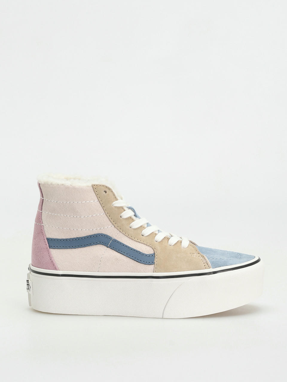 Topánky Vans Sk8 Hi Tapered Stackform (pig suede/sherpa multi color)