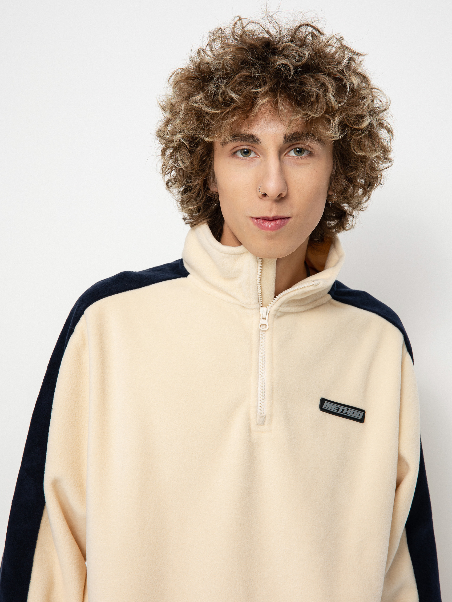 Pánsky Flisová mikina Method Fast Times 1/4 Zip (oat/navy)