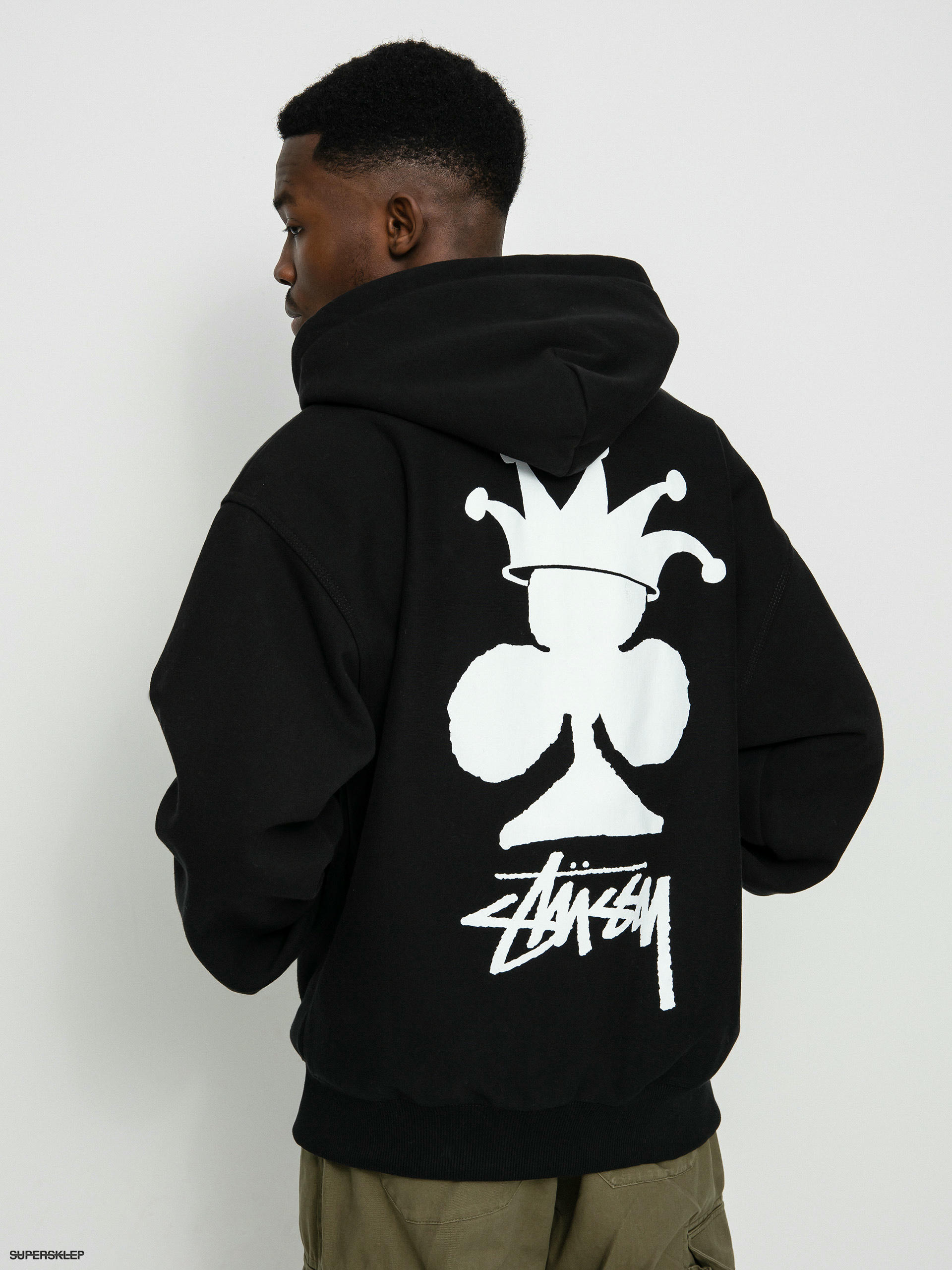 Mikina s kapucňou Stussy Club Crown ZHD (black)