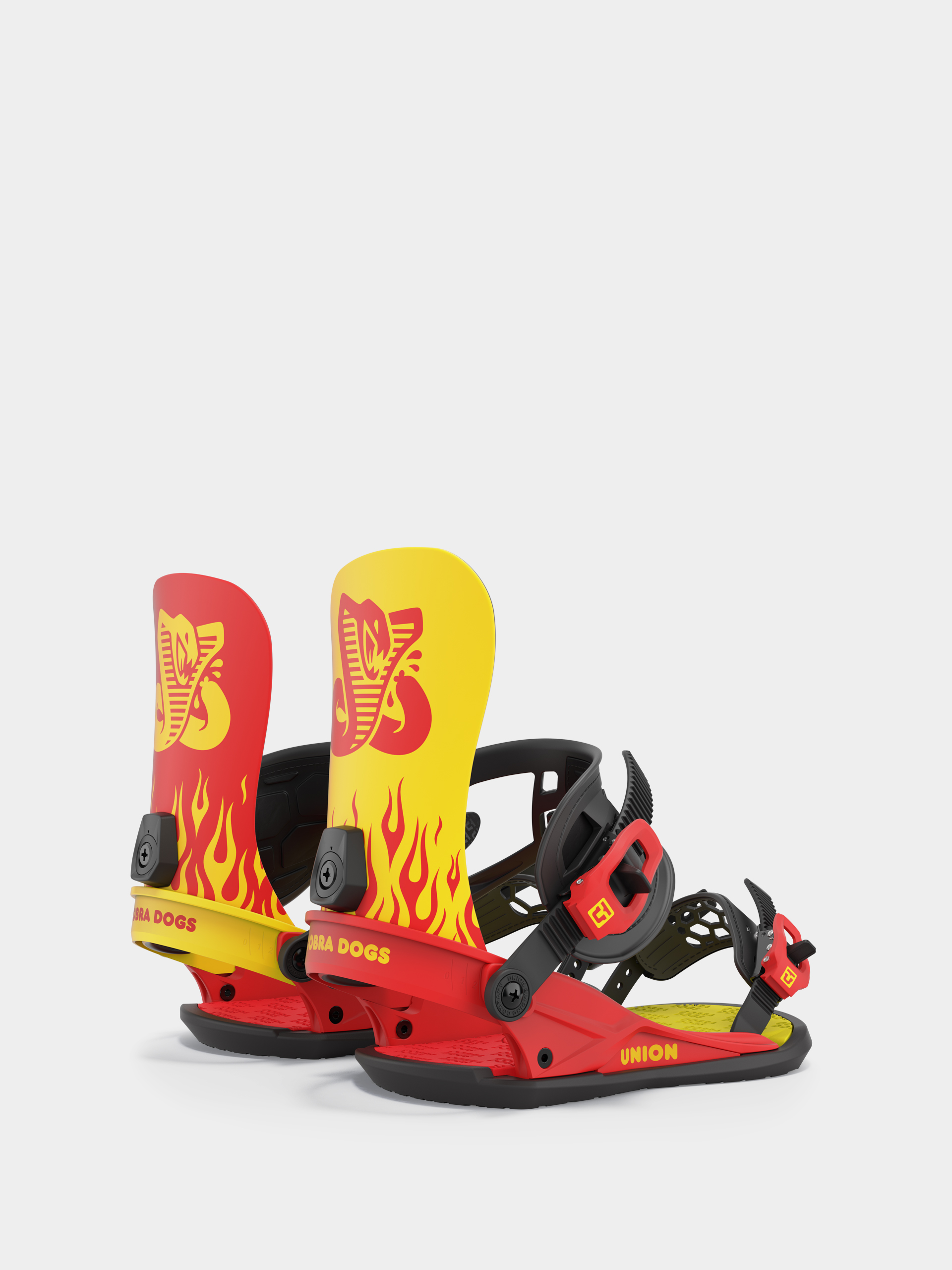 Pánske Snowboardové viazanie Union Strata x Cobra Dogs (yellow red)