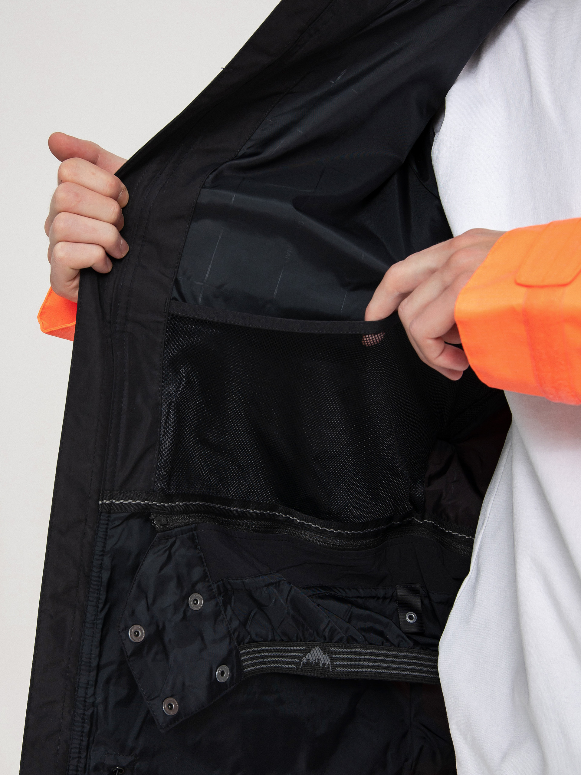 Pánska Snowboardová bunda Burton Frostner (true black/tetra orange)