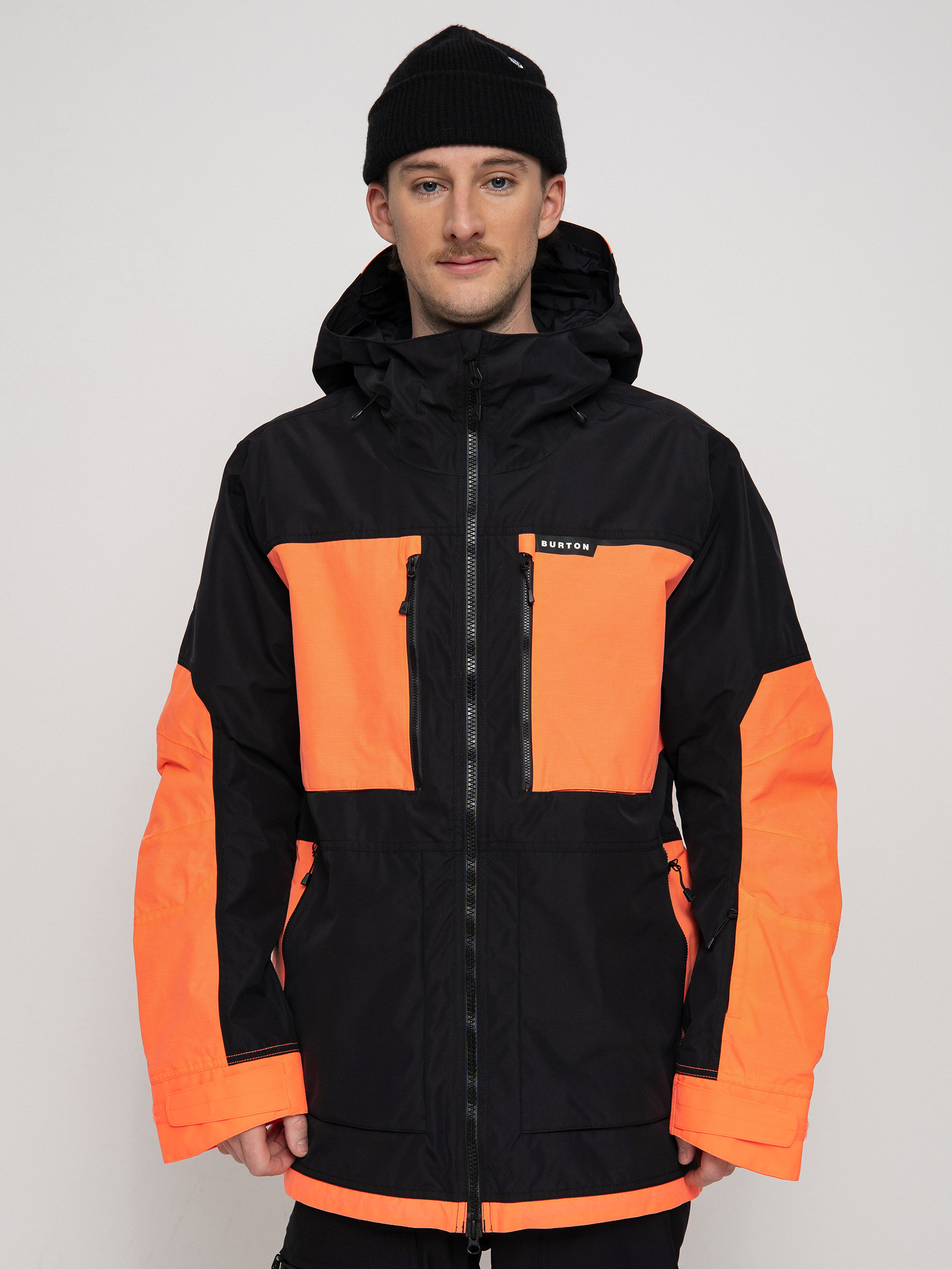 Pánska Snowboardová bunda Burton Frostner (true black/tetra orange)