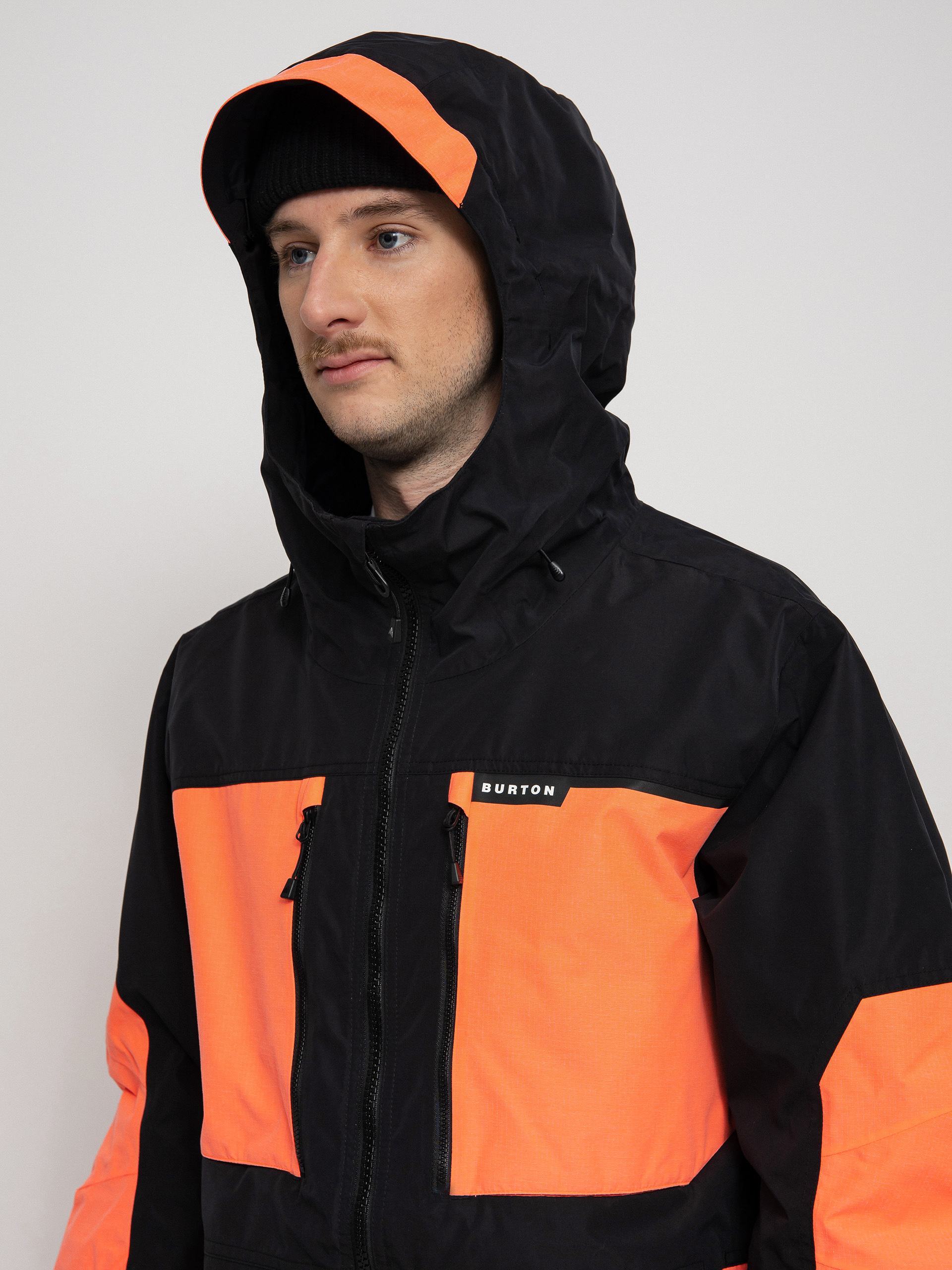 Pánska Snowboardová bunda Burton Frostner (true black/tetra orange)