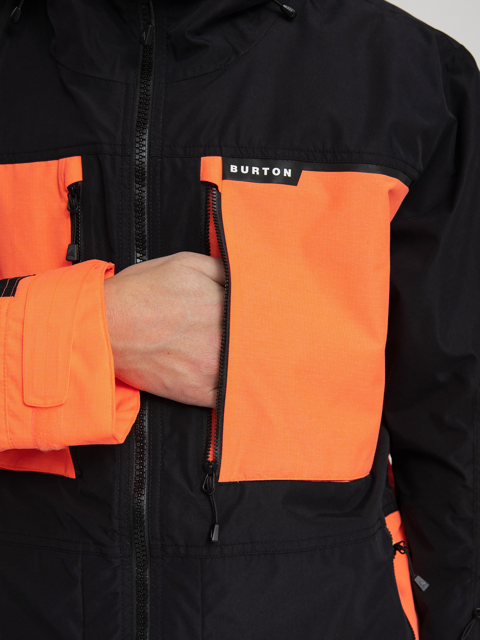 Pánska Snowboardová bunda Burton Frostner (true black/tetra orange)