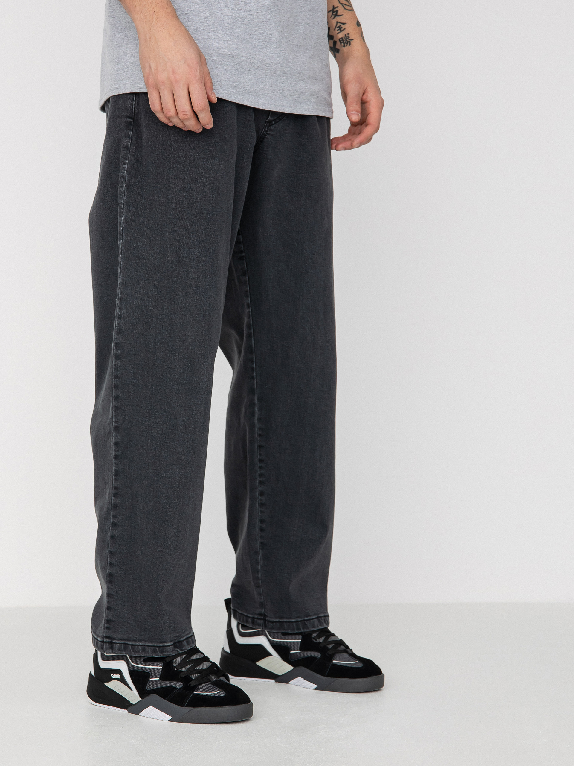 Nohavice Malita Jeans Log Sl (elastic black)