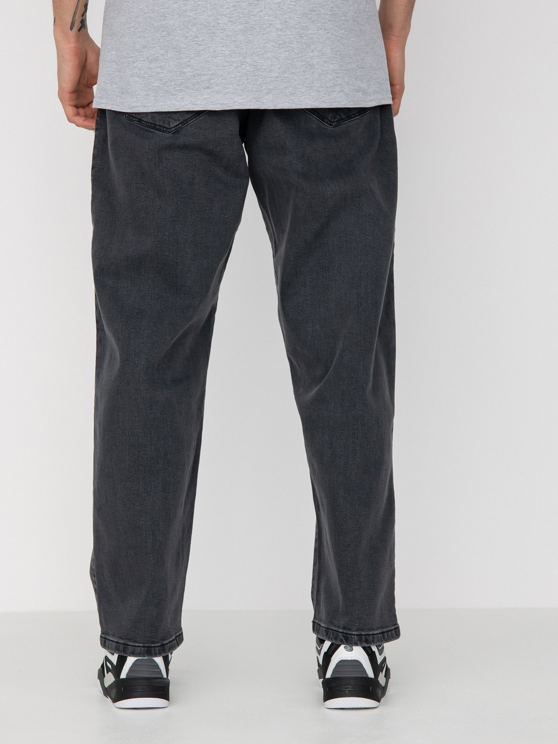 Nohavice Malita Jeans Log Sl (elastic black)