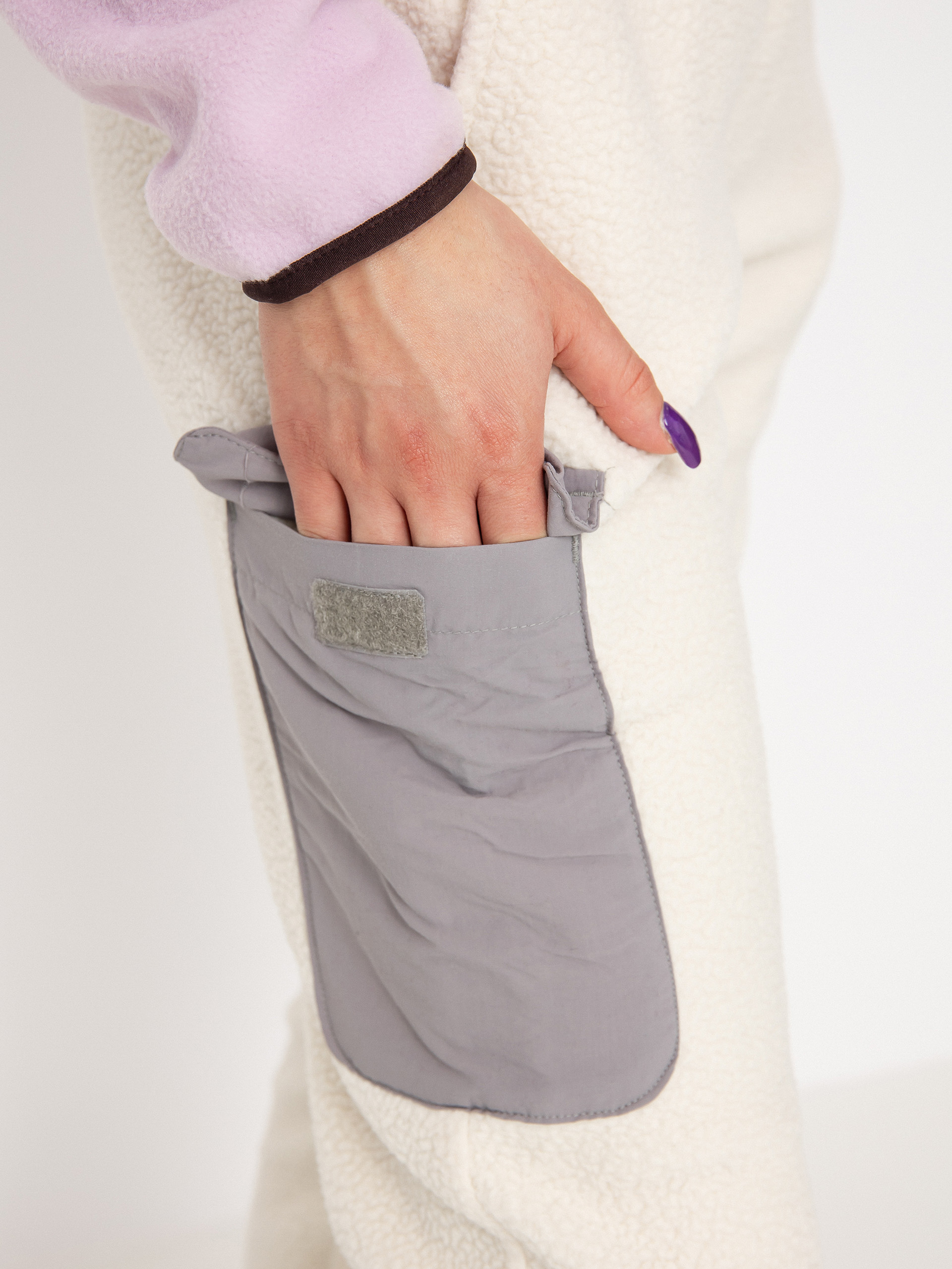 Nohavice Columbia Echo Hills Sherpa Jogger Wmn (chalk light gr)