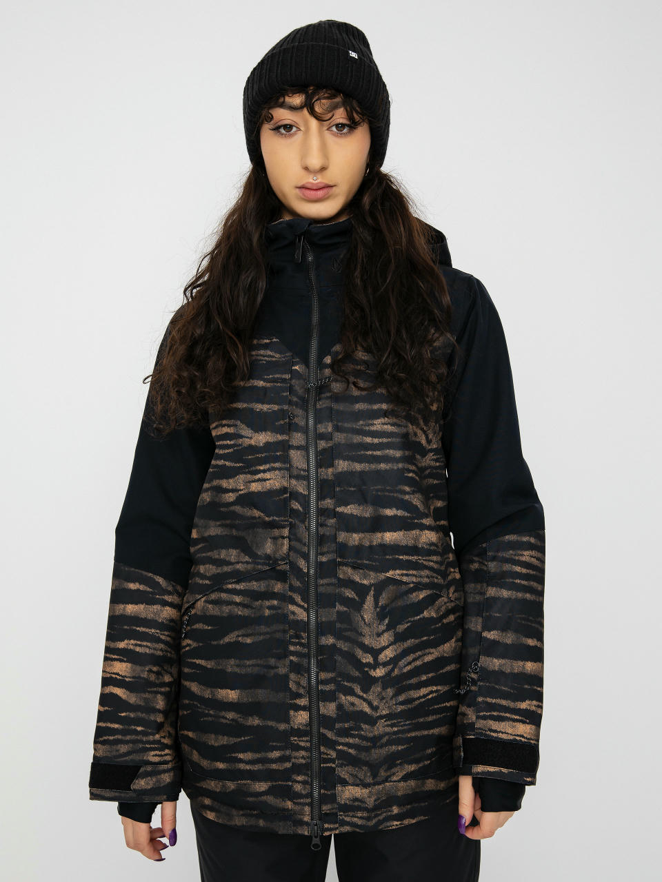 Snowboardová bunda Volcom Shelter 3D Stretch Wmn (tiger print)