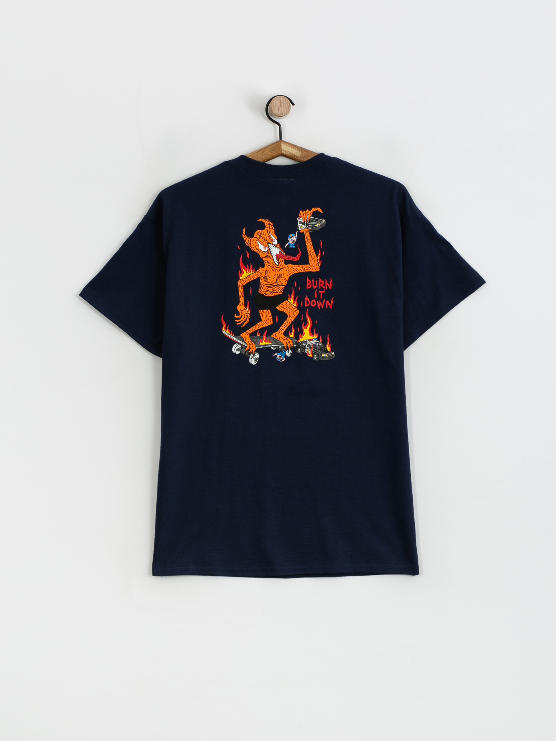 Tričko Thrasher Burn It Down (navy)