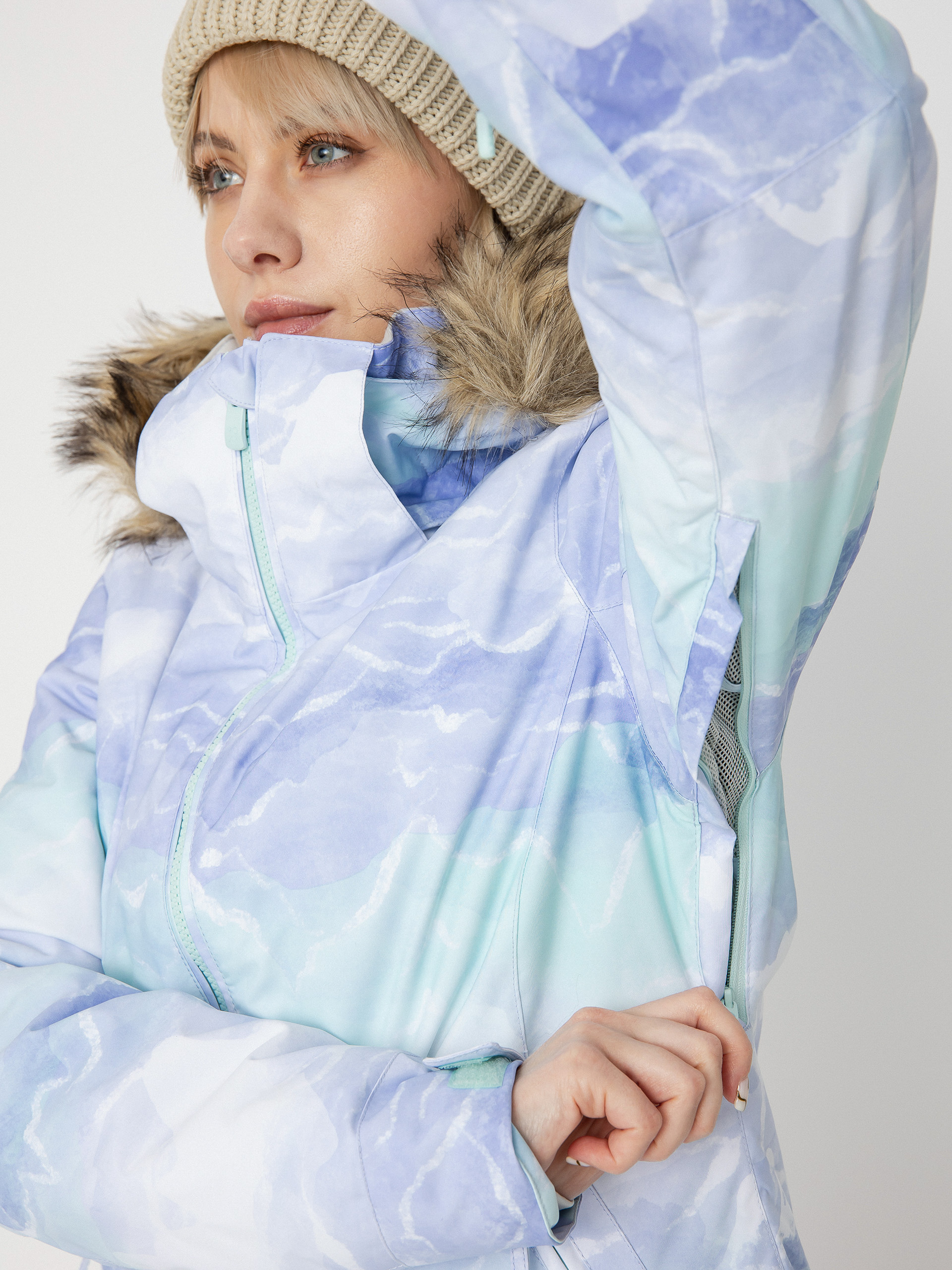 Dámska Snowboardová bunda Roxy Jet Ski Se (fair aqua seous)