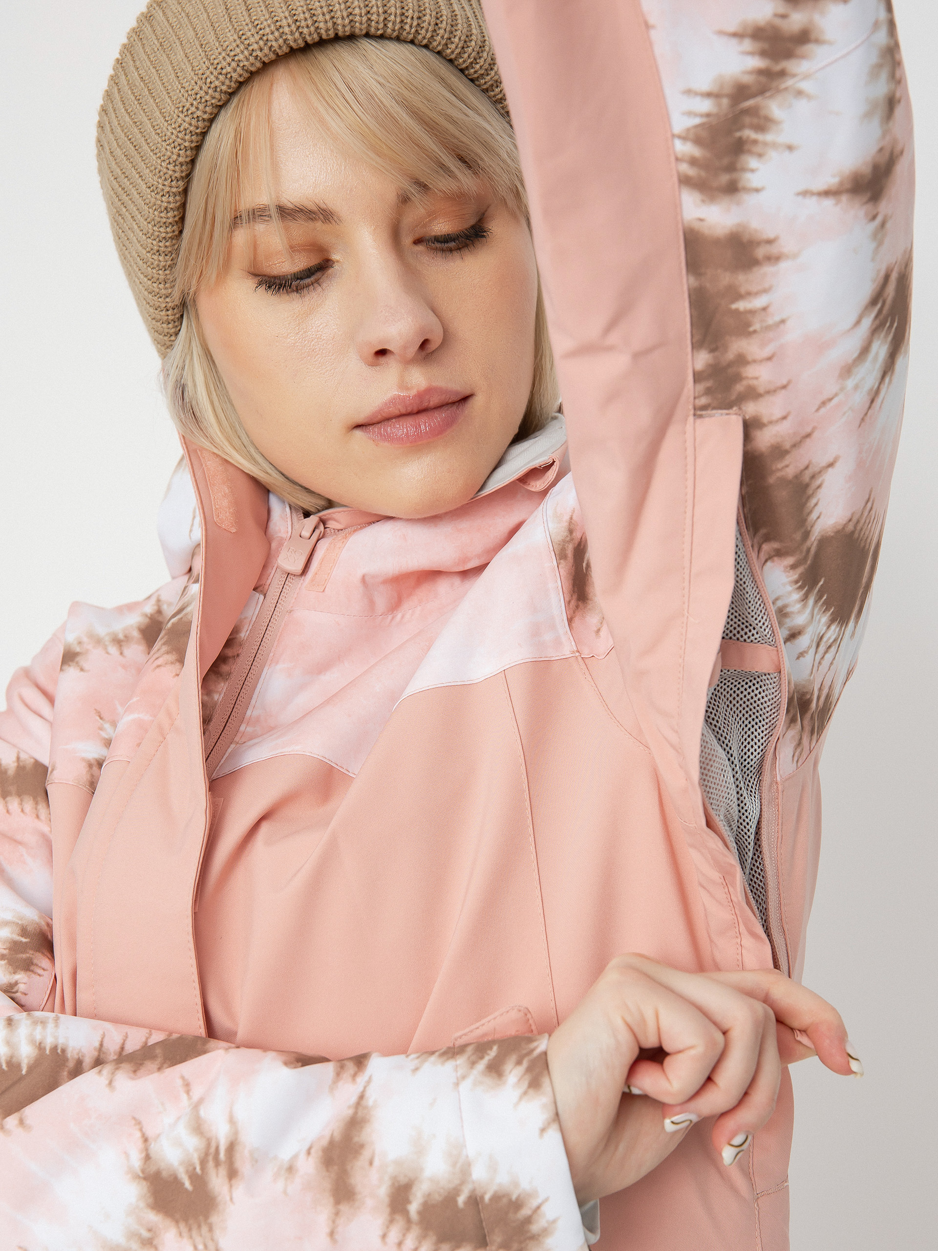 Dámska Snowboardová bunda Roxy Galaxy Print Block (woodsmoke swirl)