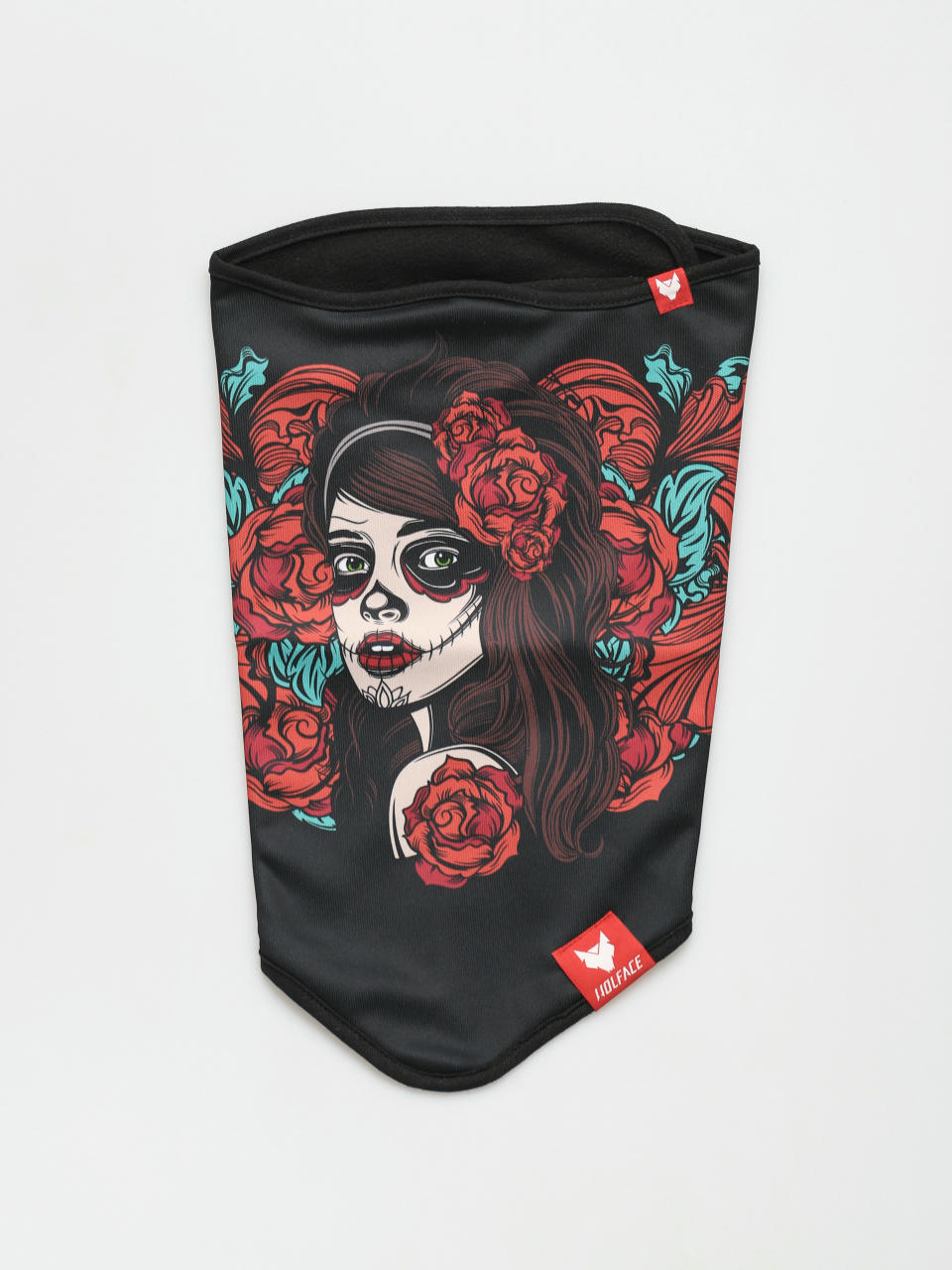 Bandana Wolface La Santa Muerte Roses (black)