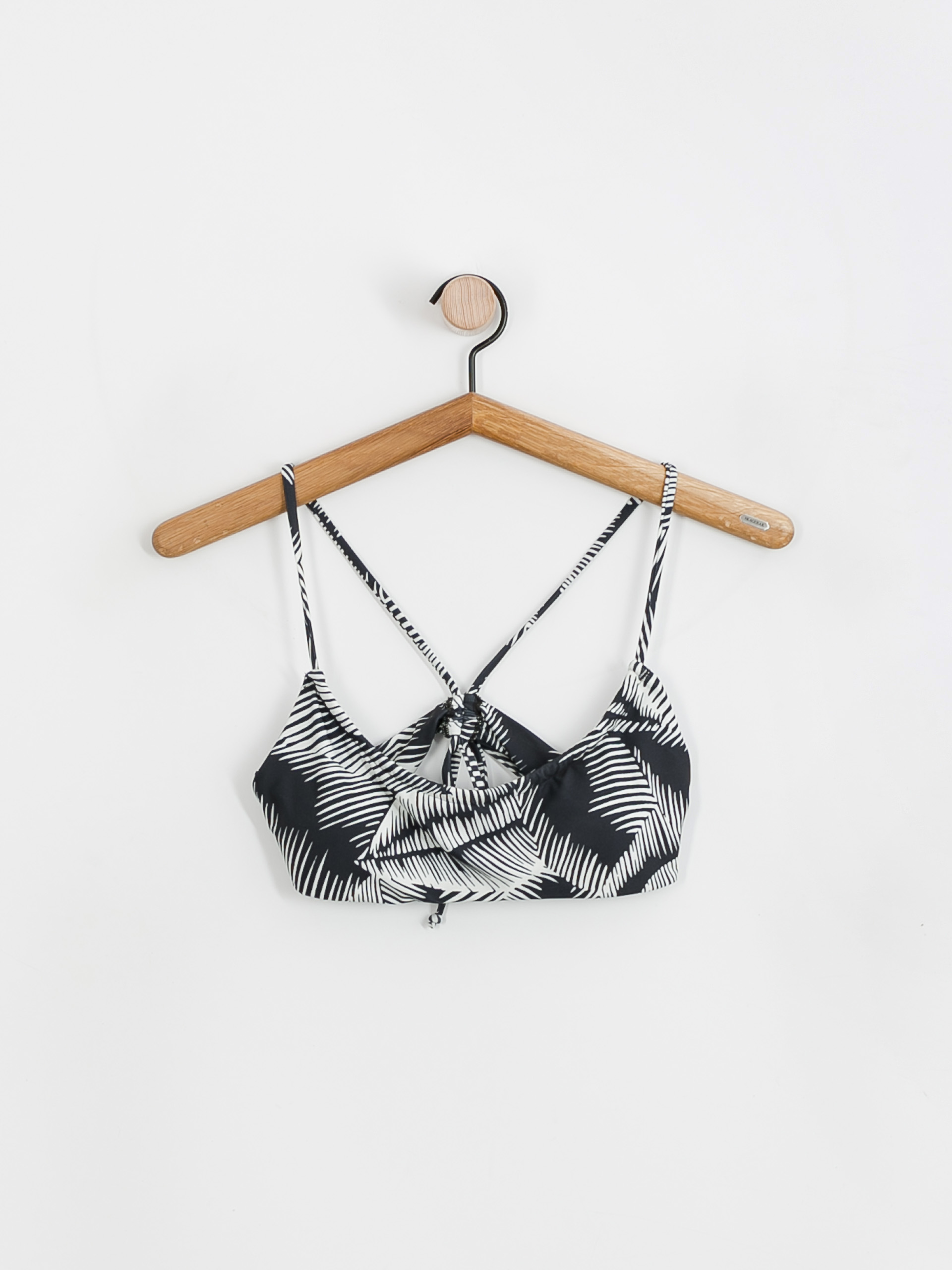 Vrchný diel plaviek Volcom Stay Or Leaf Scoop Wmn (black)