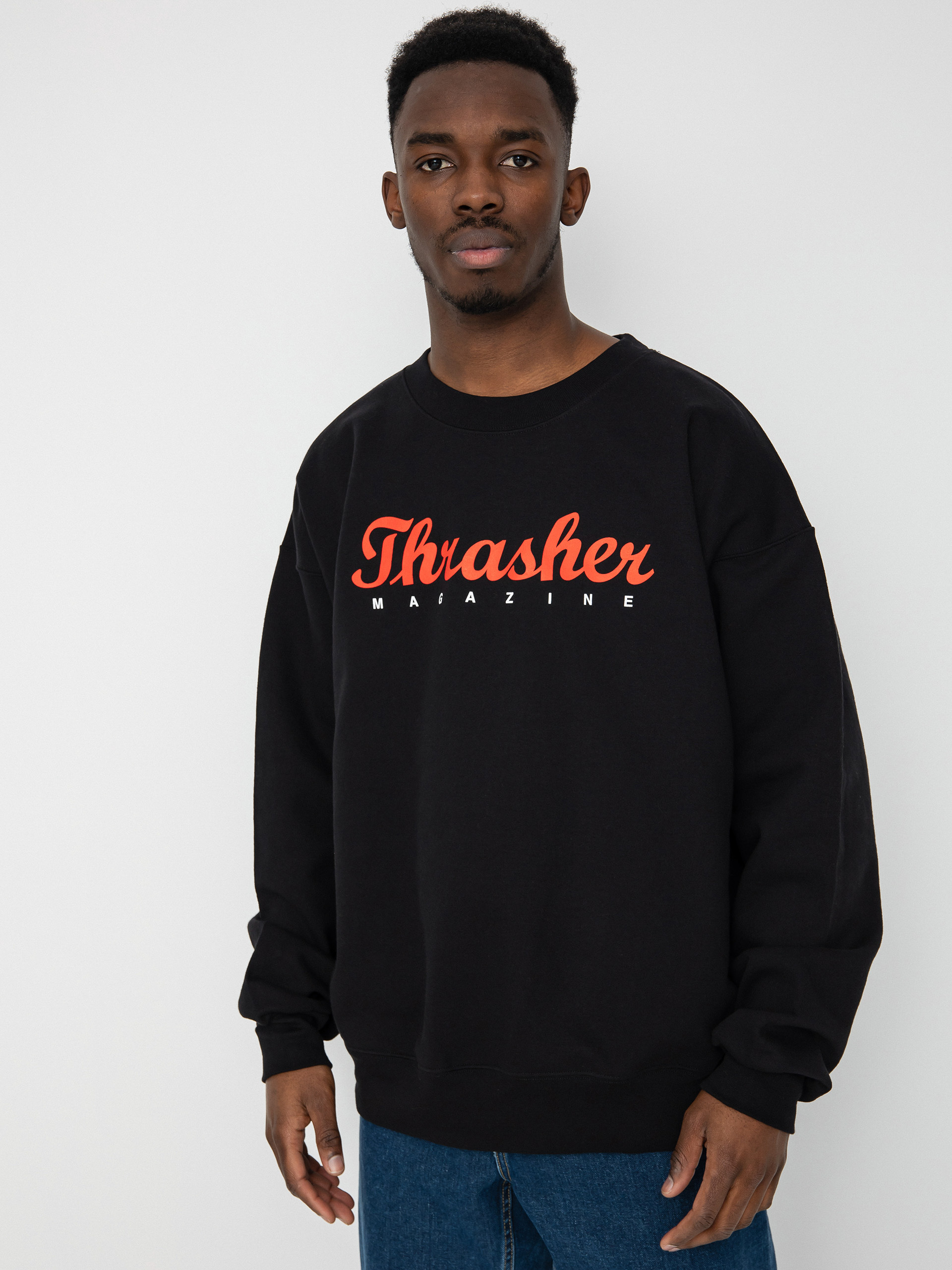 Mikina Thrasher Script Crew (black)