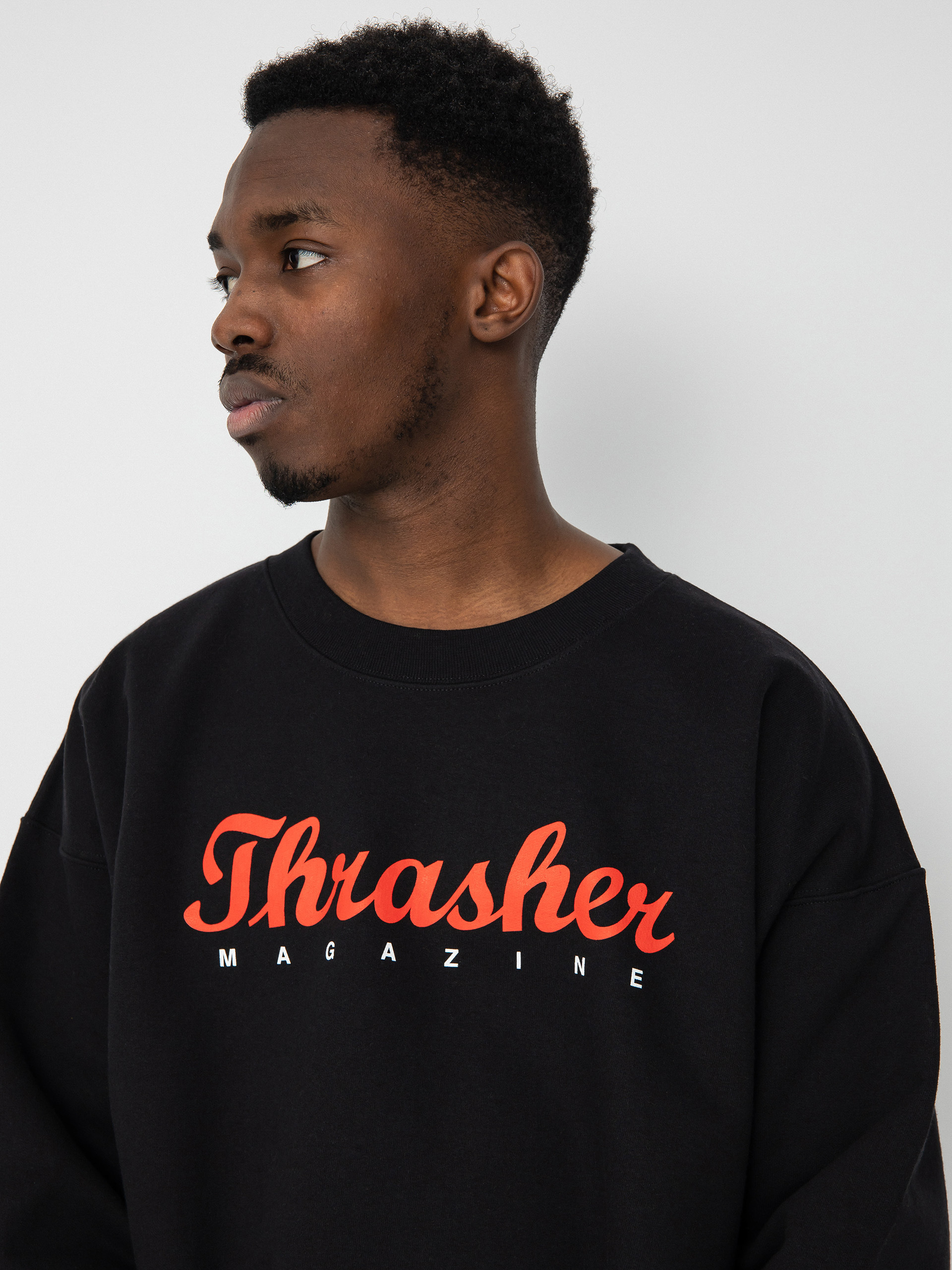 Mikina Thrasher Script Crew (black)