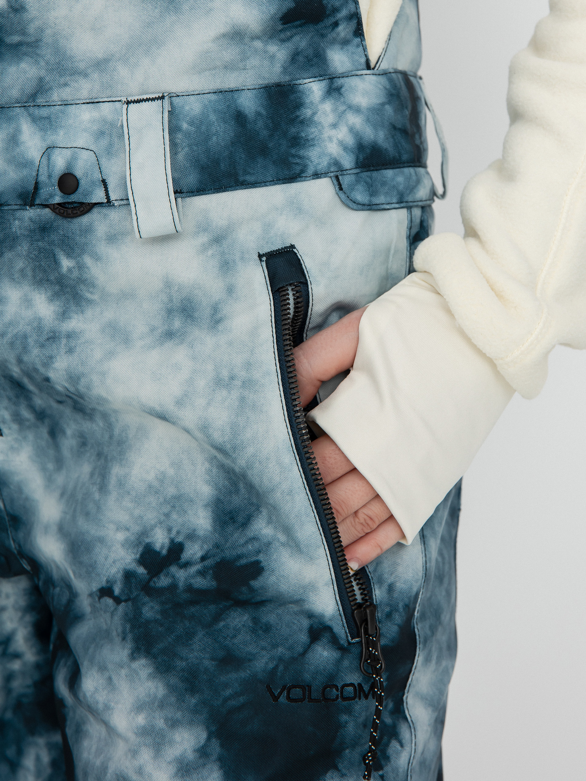 Dámske Snowboardové nohavice Volcom Swift Bib Overall (storm tie dye)