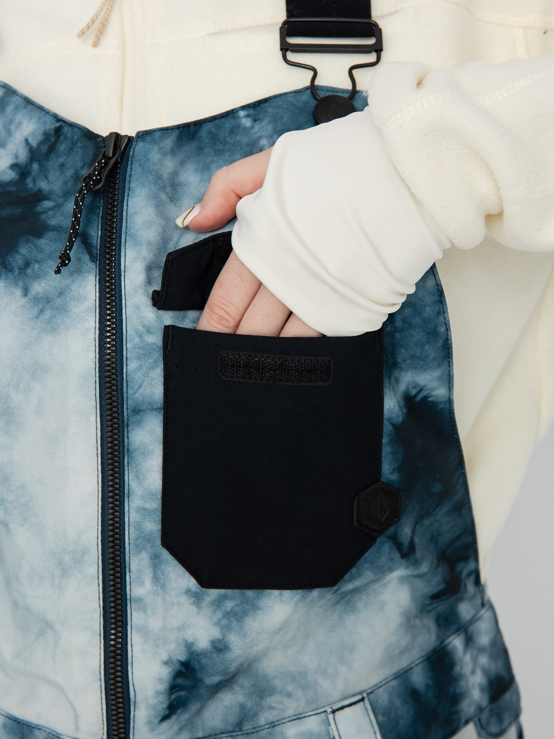 Dámske Snowboardové nohavice Volcom Swift Bib Overall (storm tie dye)