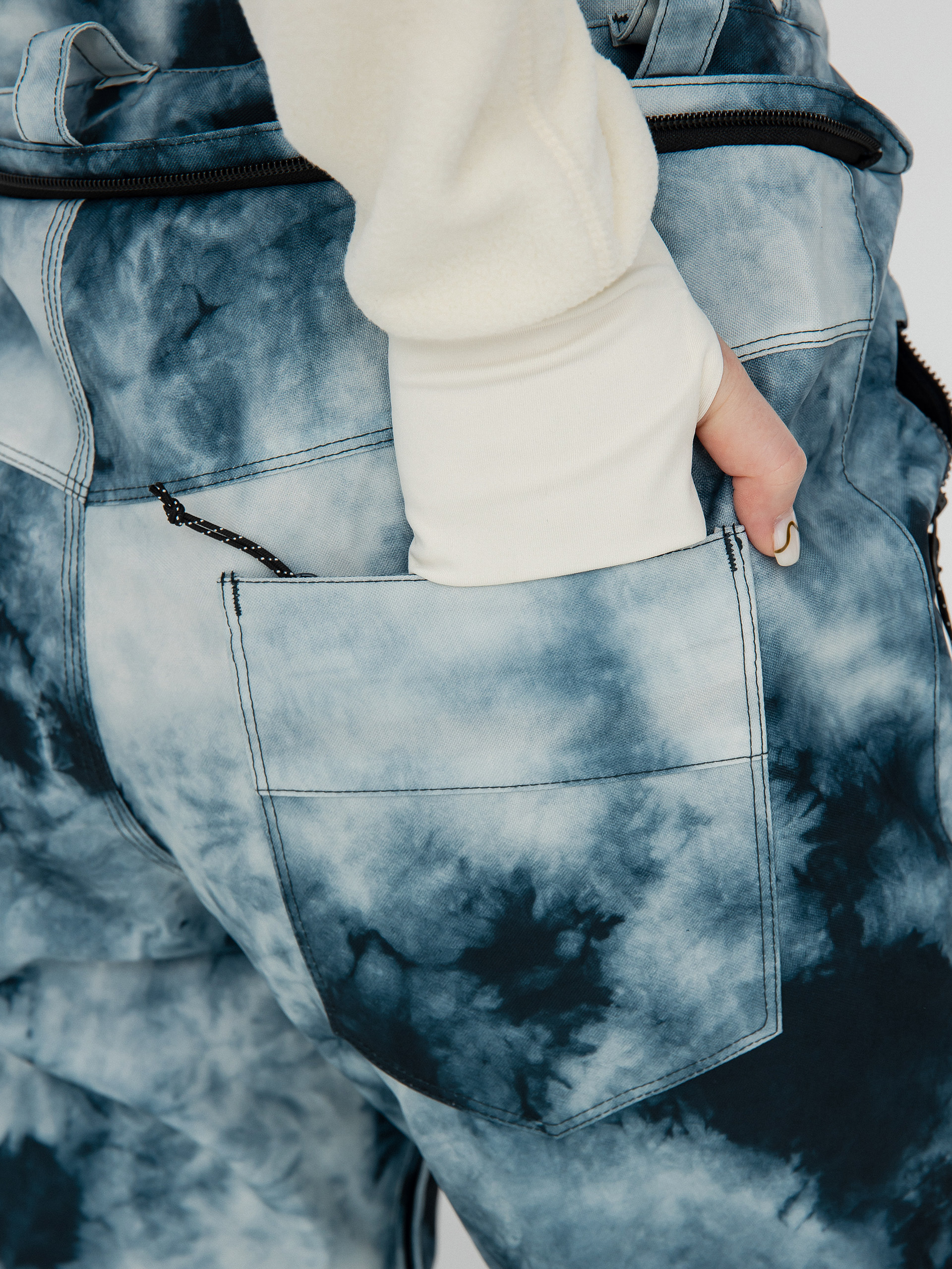 Dámske Snowboardové nohavice Volcom Swift Bib Overall (storm tie dye)