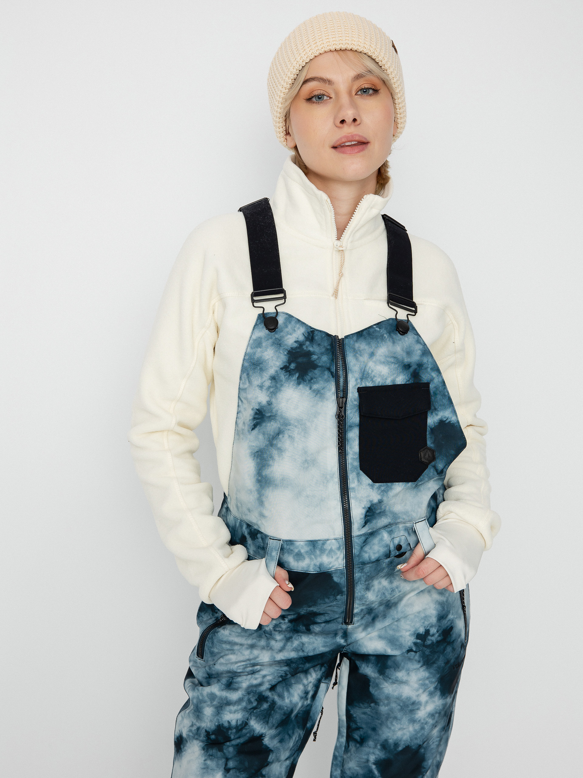 Dámske Snowboardové nohavice Volcom Swift Bib Overall (storm tie dye)