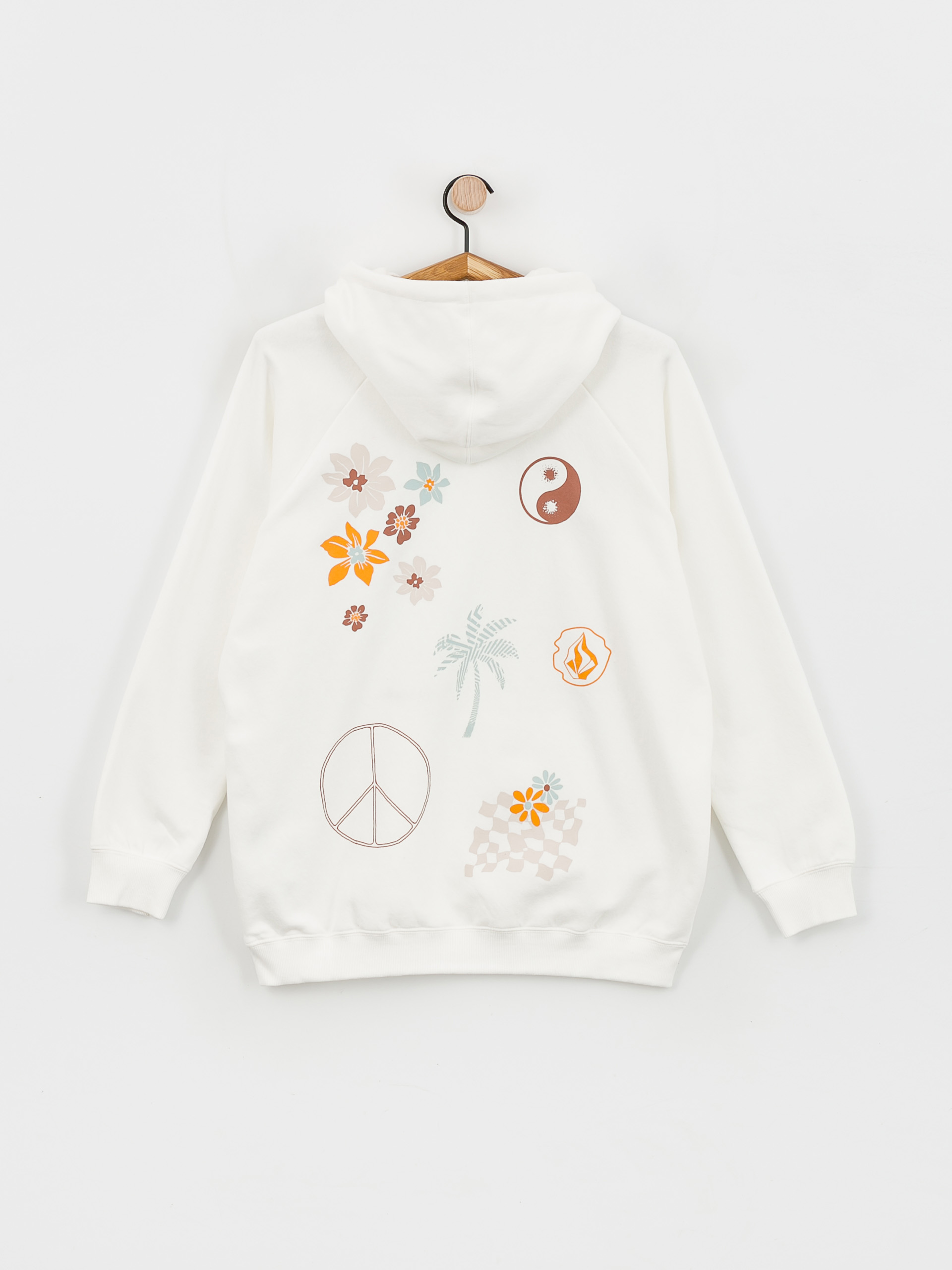 Mikina s kapucňou Volcom Truly Stoked Bf HD (star white)