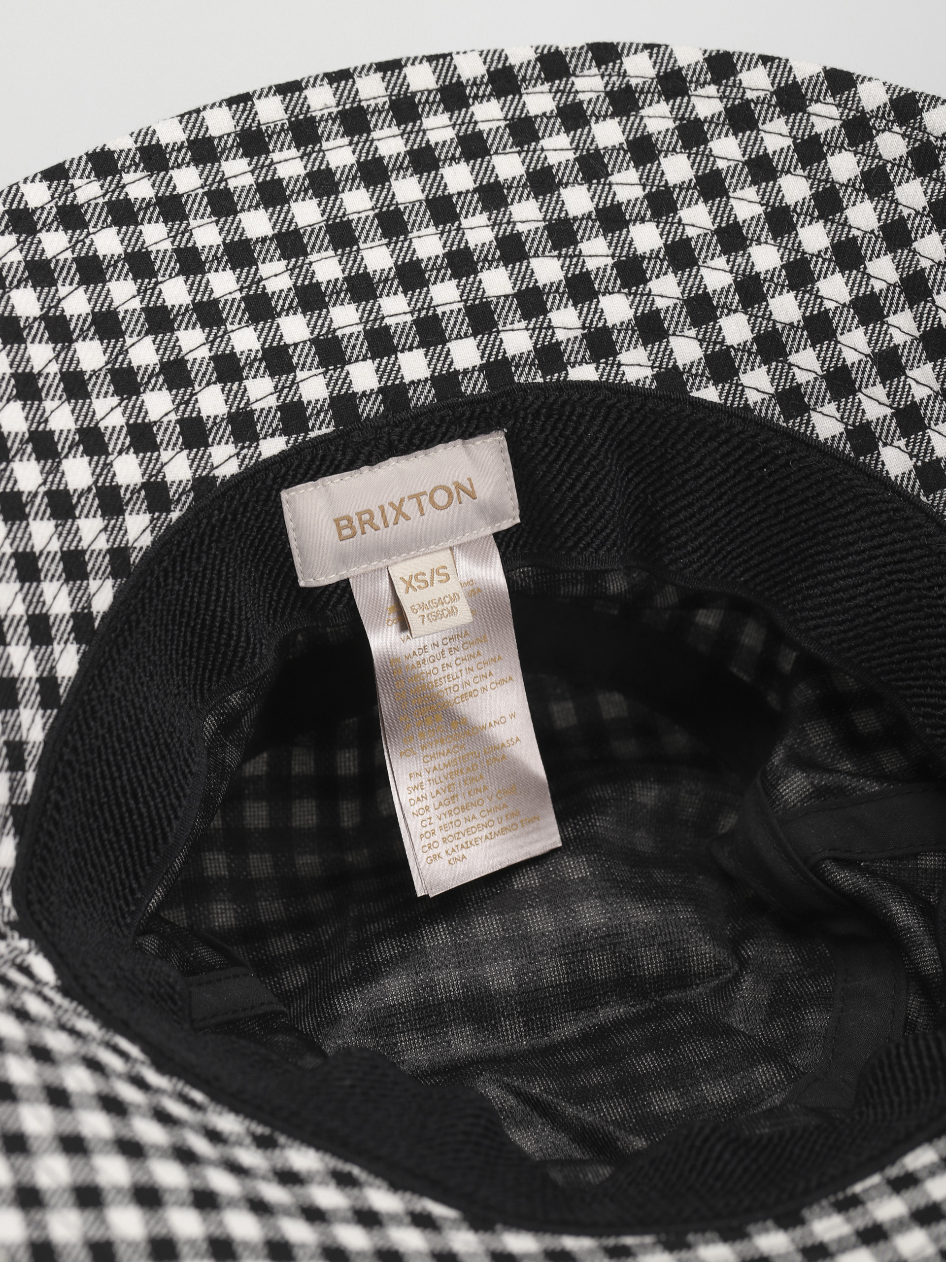 Klobúk Brixton Petra Packable Bucket Hat (black gingham)