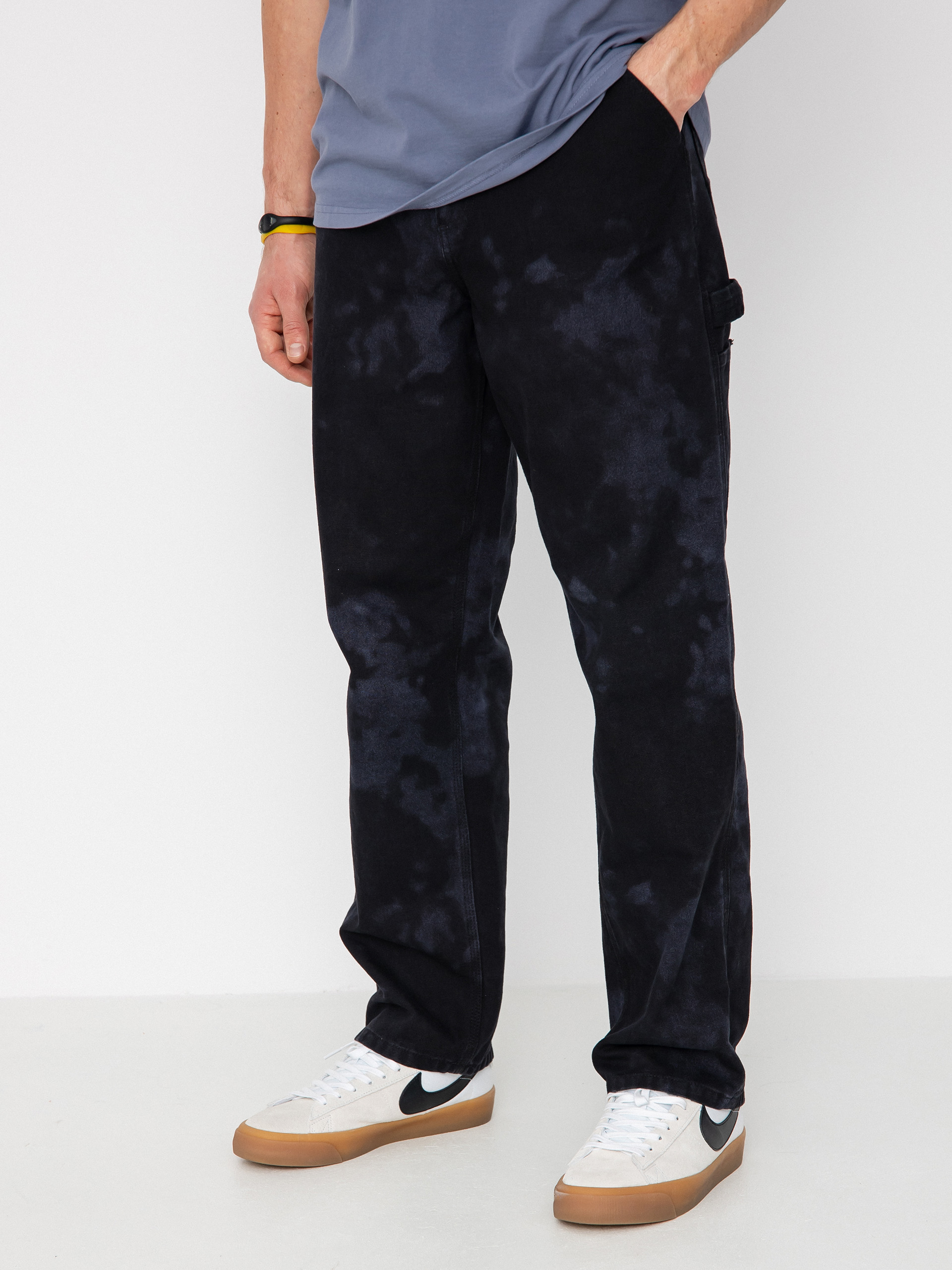 Nohavice Carhartt WIP Single Knee Chromo (black chromo)