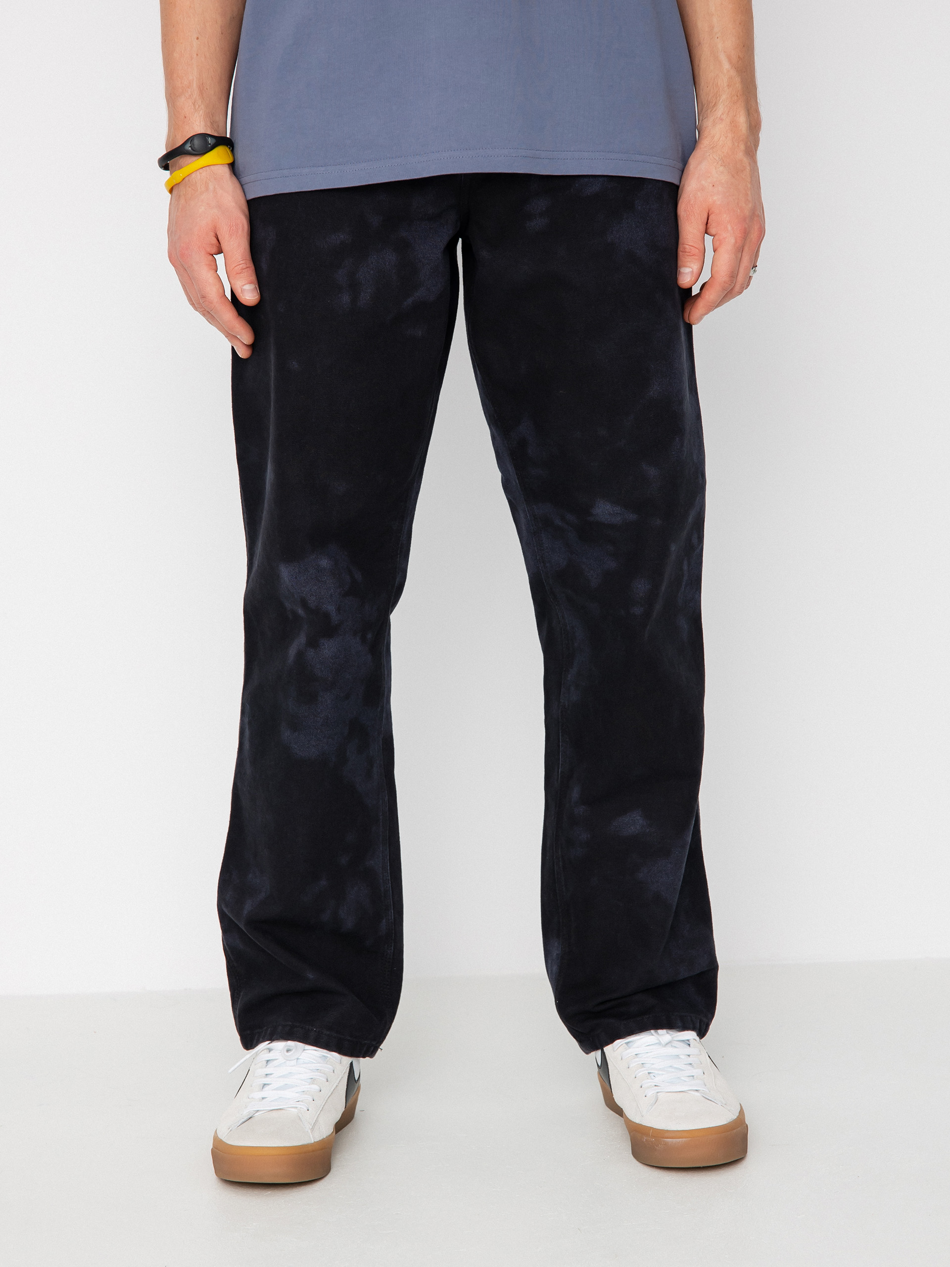 Nohavice Carhartt WIP Single Knee Chromo (black chromo)