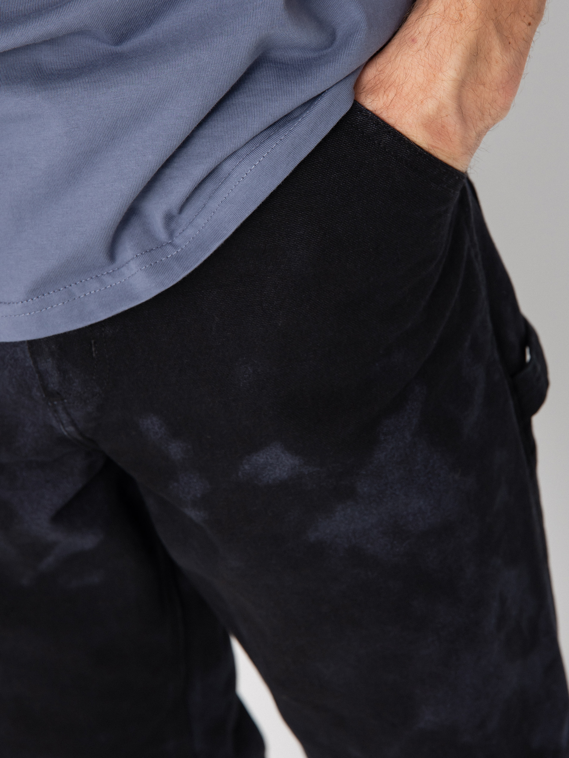 Nohavice Carhartt WIP Single Knee Chromo (black chromo)